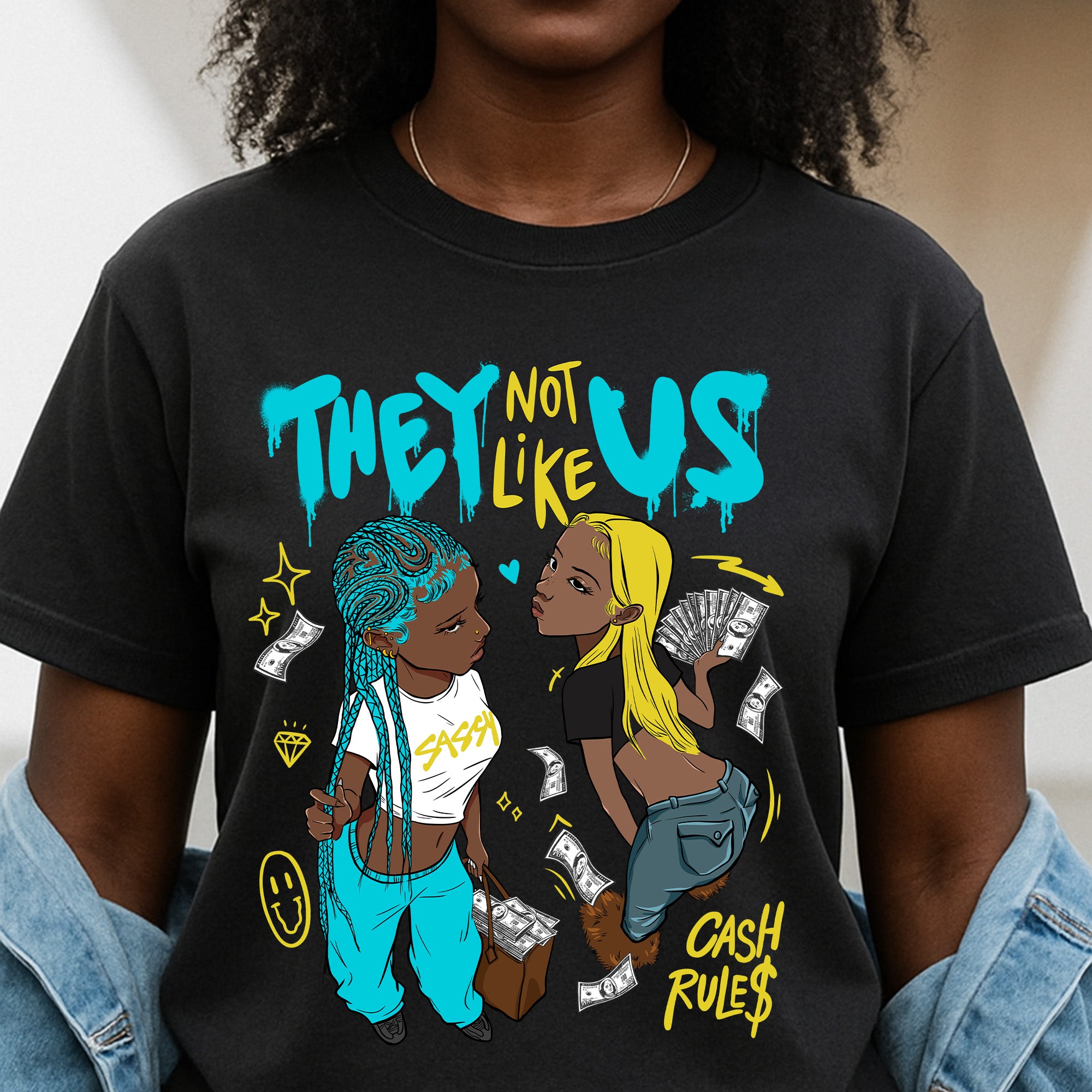 11s Gamma Blue They Not Like Us Premium T-shirt