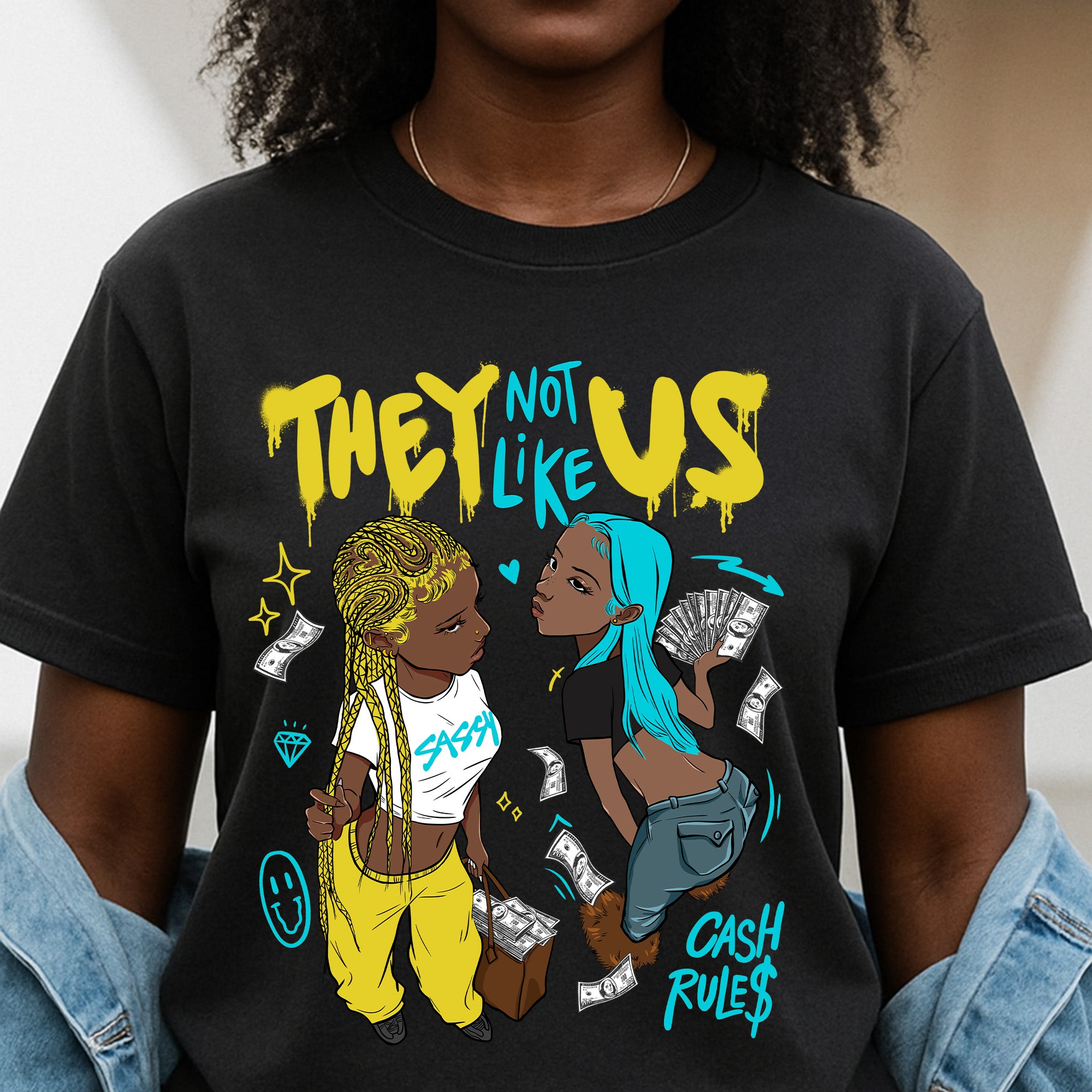 11s Gamma Blue They Not Like Us Premium T-shirt