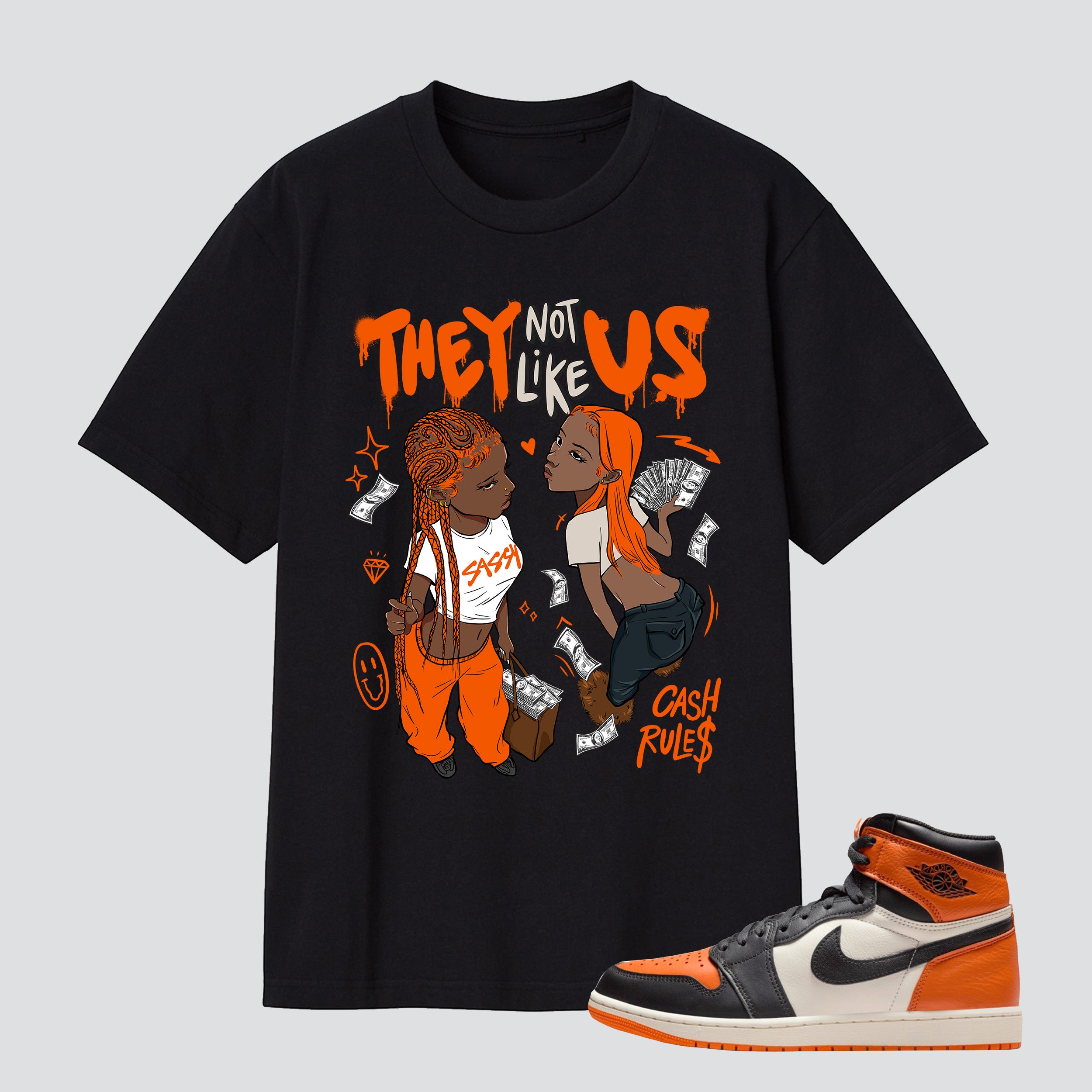 1 Retro High OG Shattered Backboard They Not Like Us Premium T-shirt