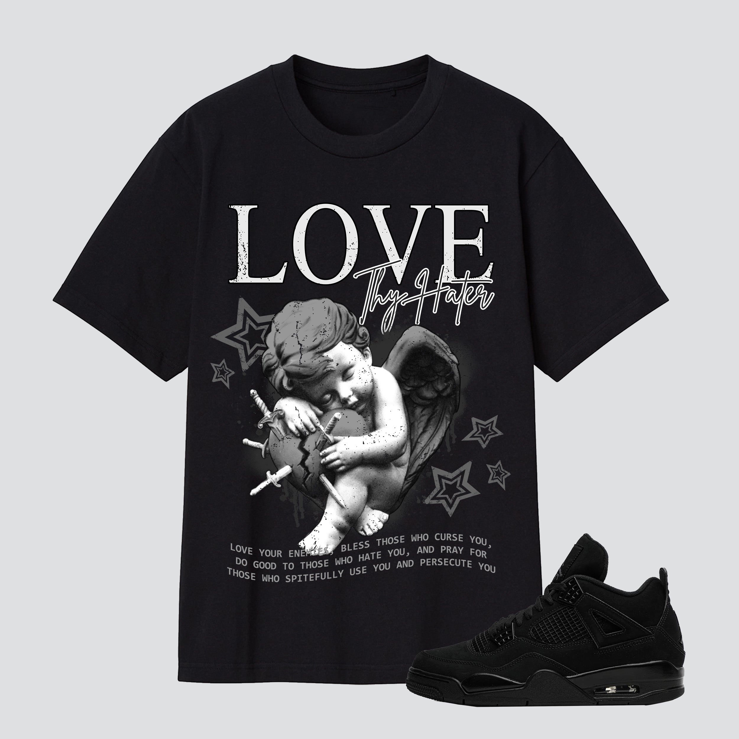 4 Retro Black Cat Love Thy Hater Premium T-shirt