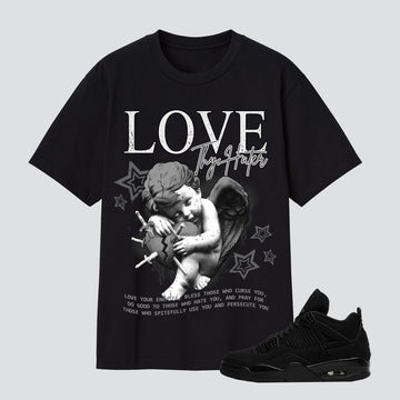 4 Retro Black Cat Love Thy Hater Premium T-shirt