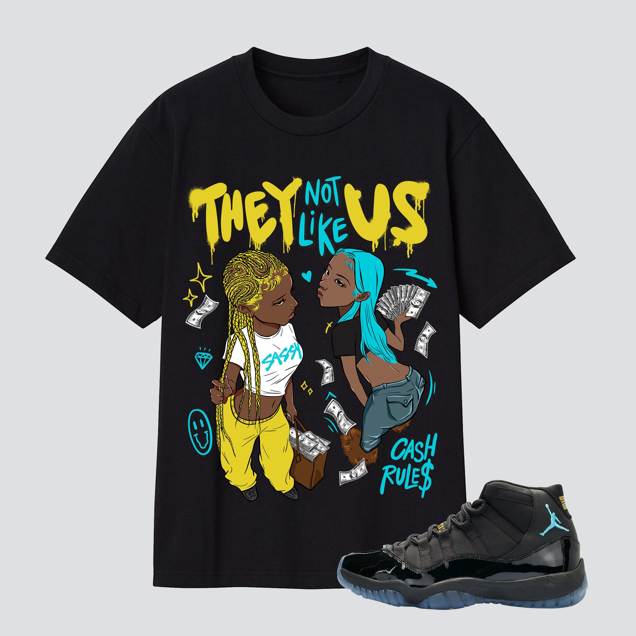 11s Gamma Blue They Not Like Us Premium T-shirt