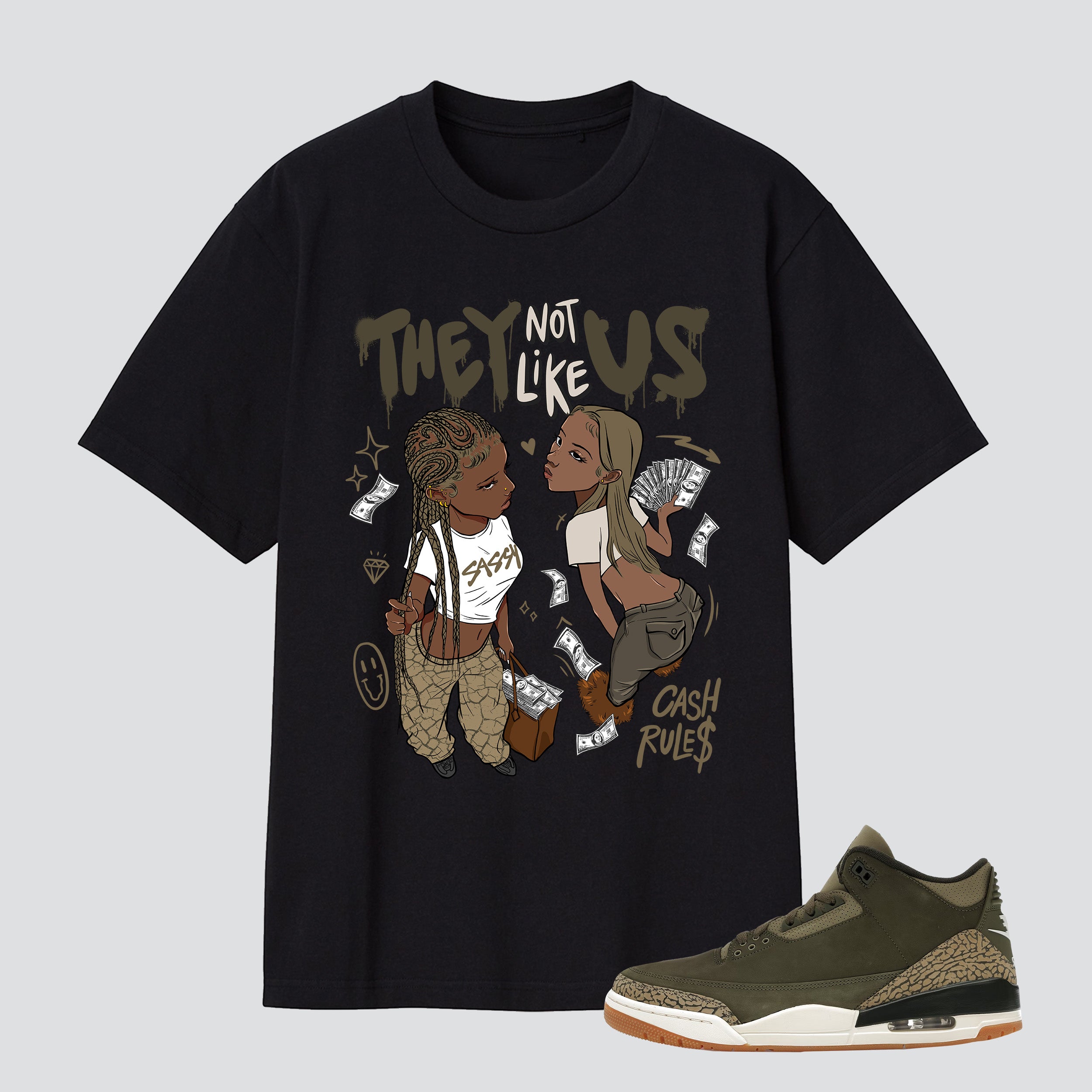 3 Retro Family Affair They Not Like Us Premium T-shirt