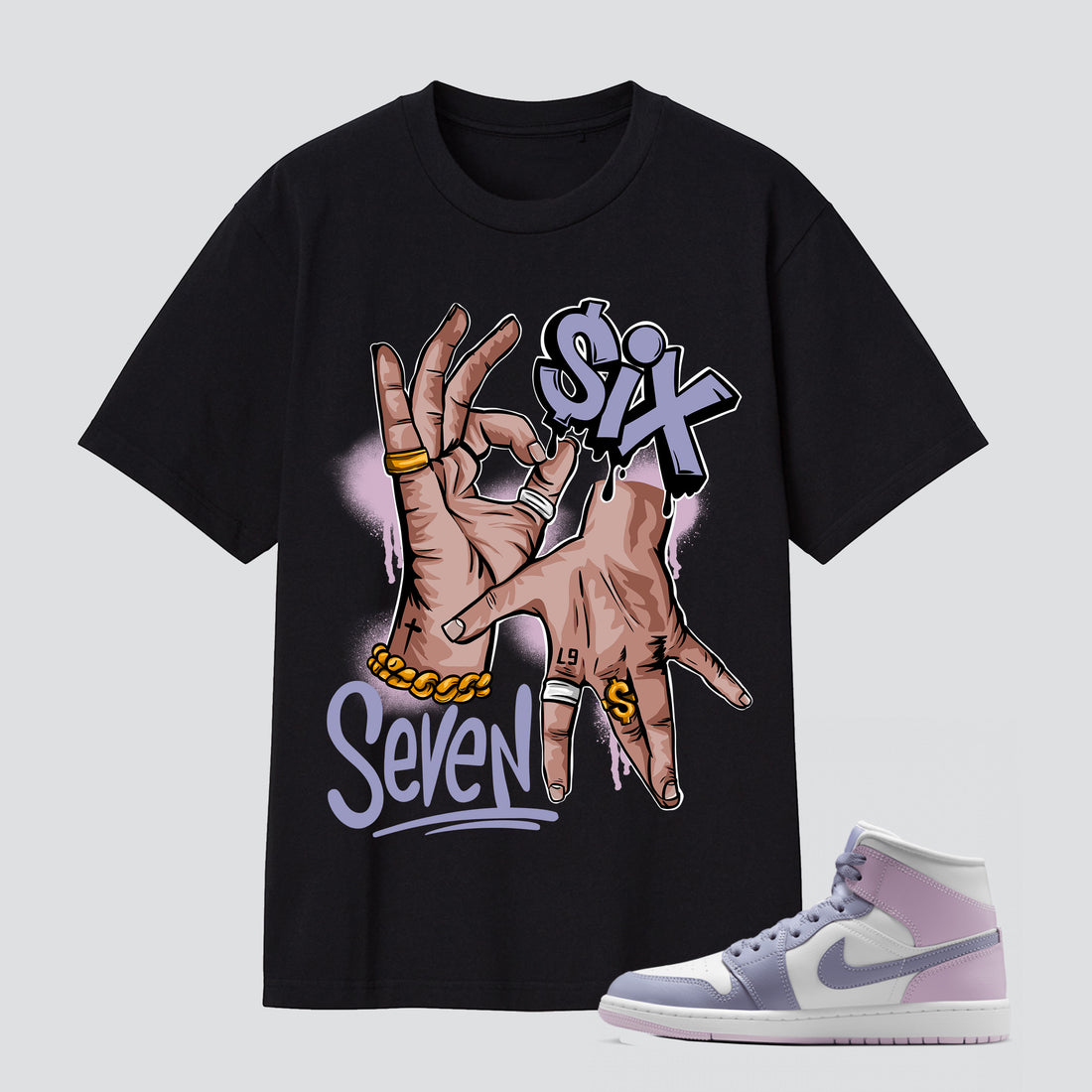 1s White Indigo Haze Six Seven Premium T-shirt