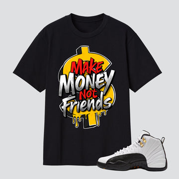 AJ 12 Taxi 2025 Make Money Not Friends Premium T-shirt