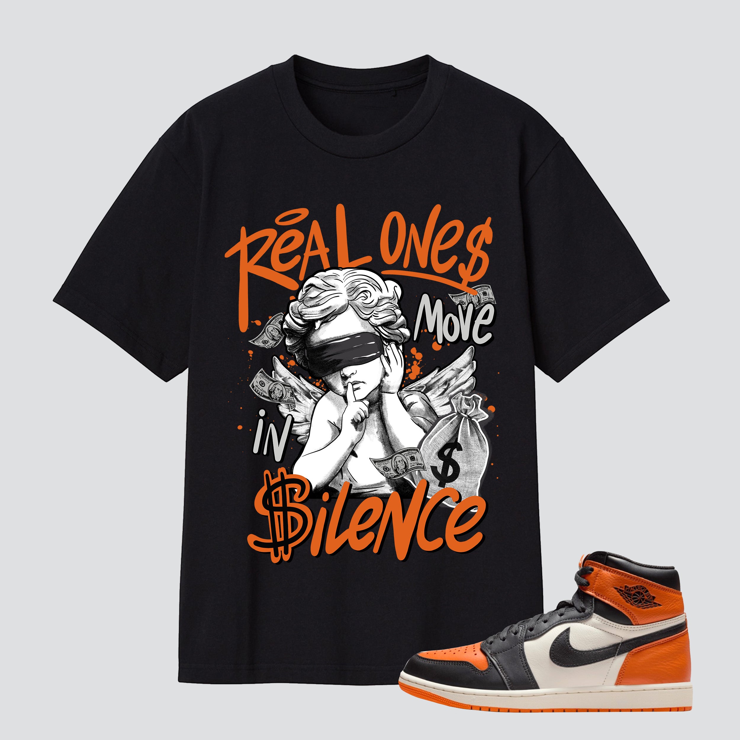 1 Retro High OG Shattered Backboard Real One Move In Silence Premium T-shirt