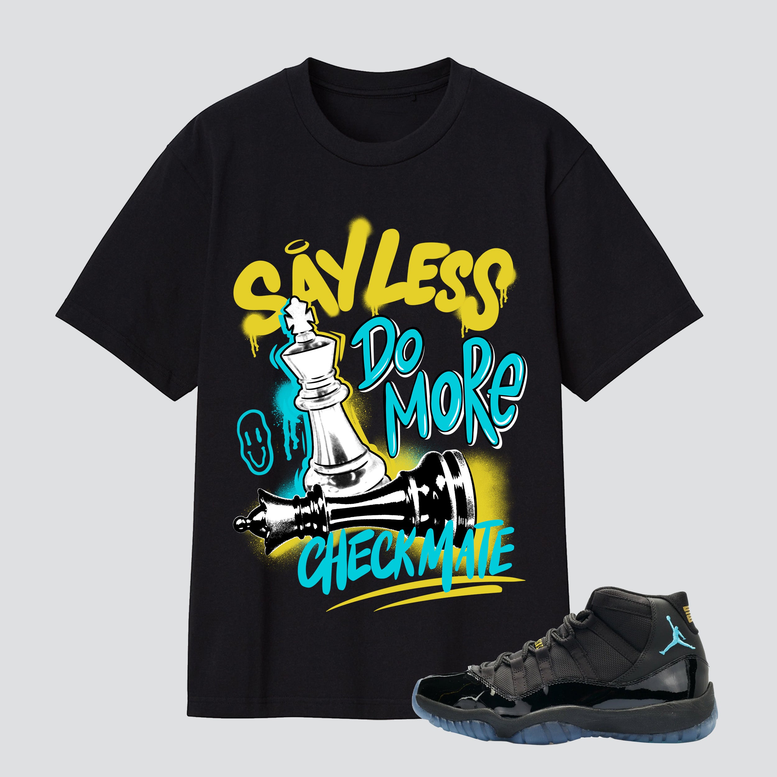 11s Gamma Blue Say Less Checkmate Premium T-shirt