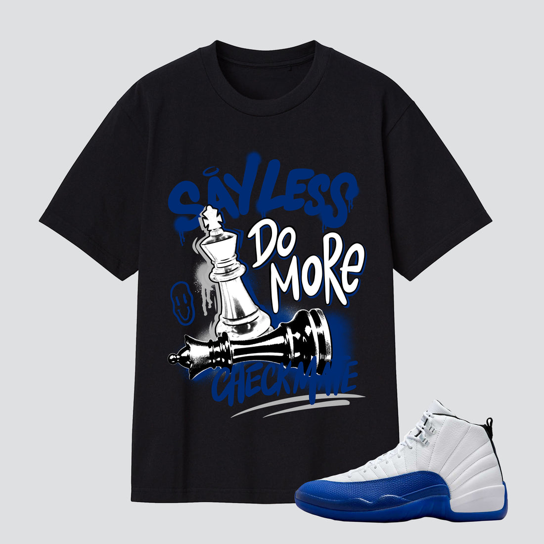 12 Blueberry Royal Say Less Checkmate Premium T-shirt
