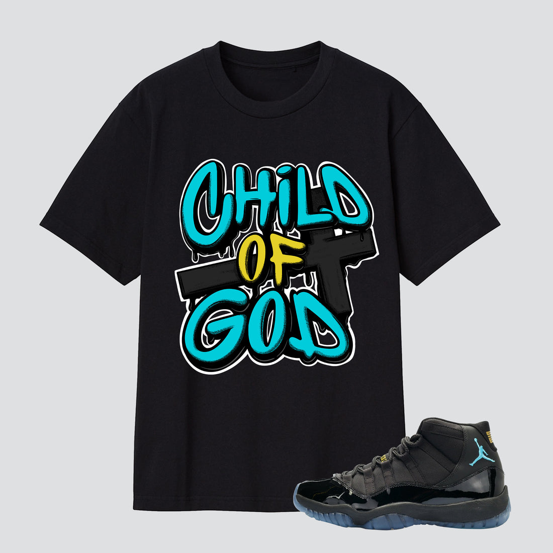11s Gamma Blue Child Of God Premium T-shirt