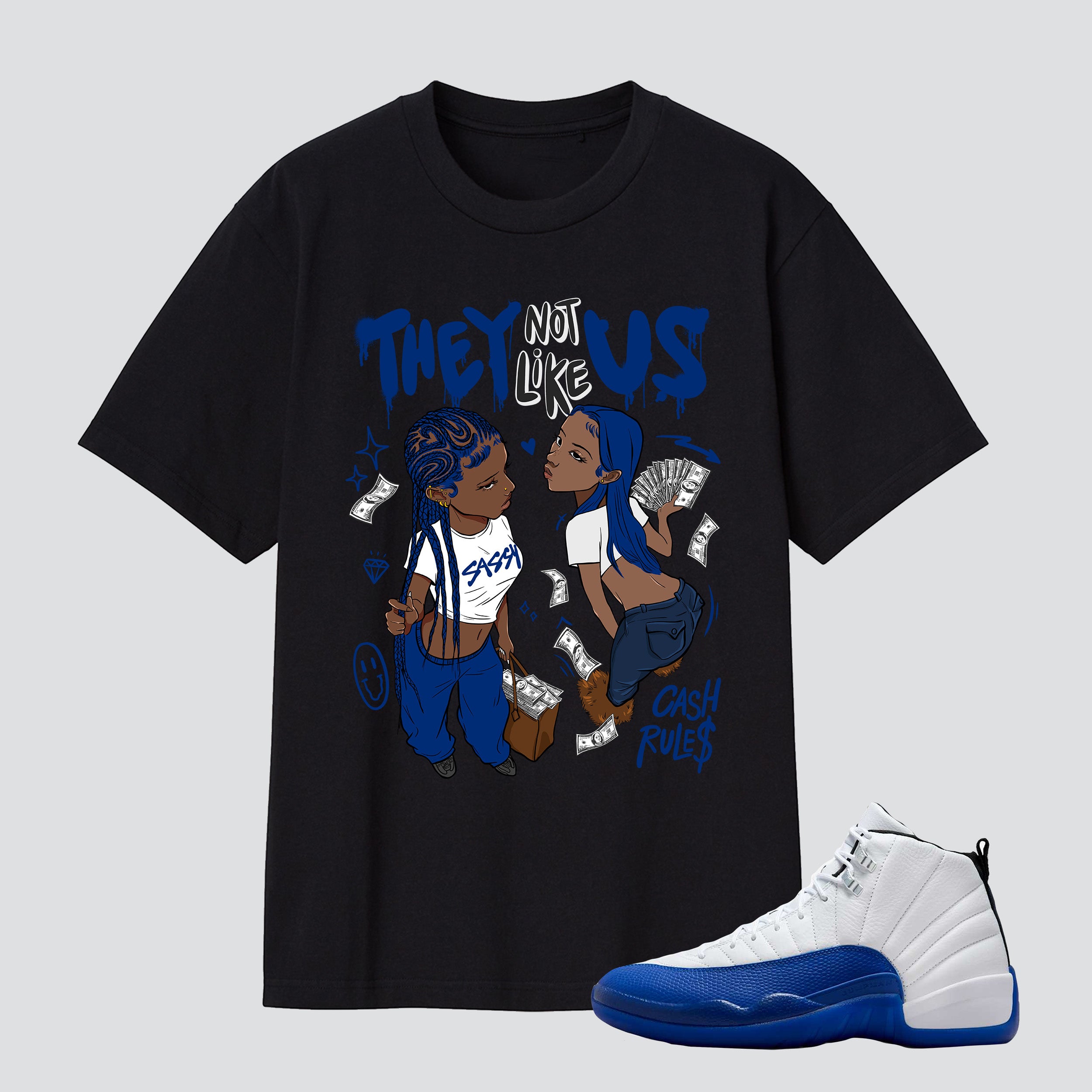12 Blueberry Royal They Not Like Us Premium T-shirt