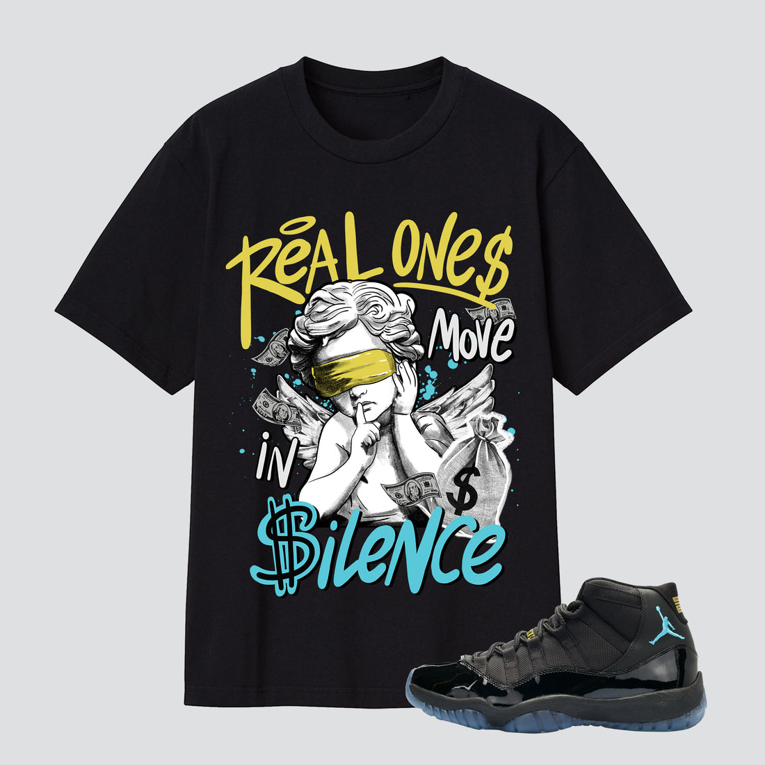 11s Gamma Blue Real One Move In Silence Premium T-shirt