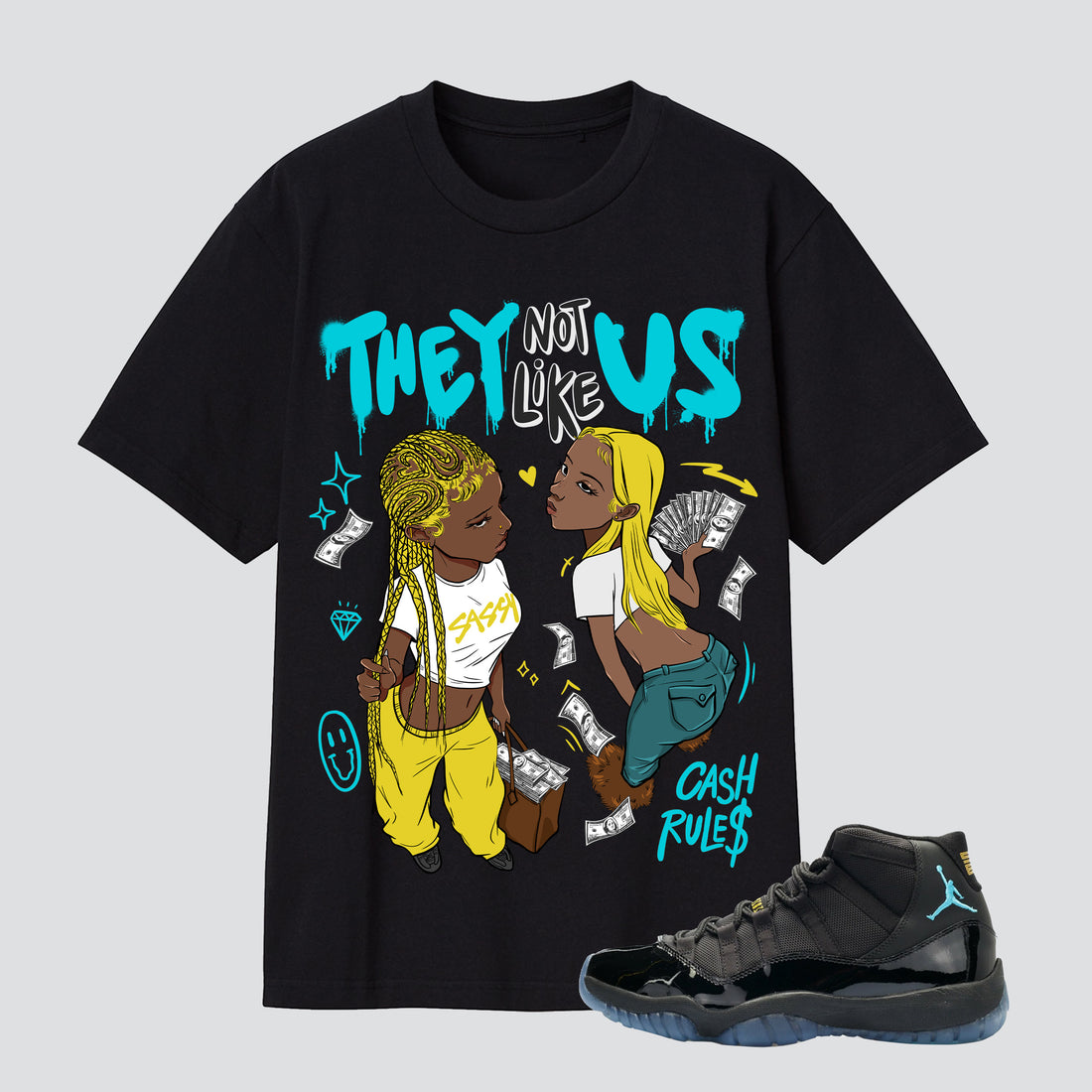 11s Gamma Blue They Not Like Us Premium T-shirt