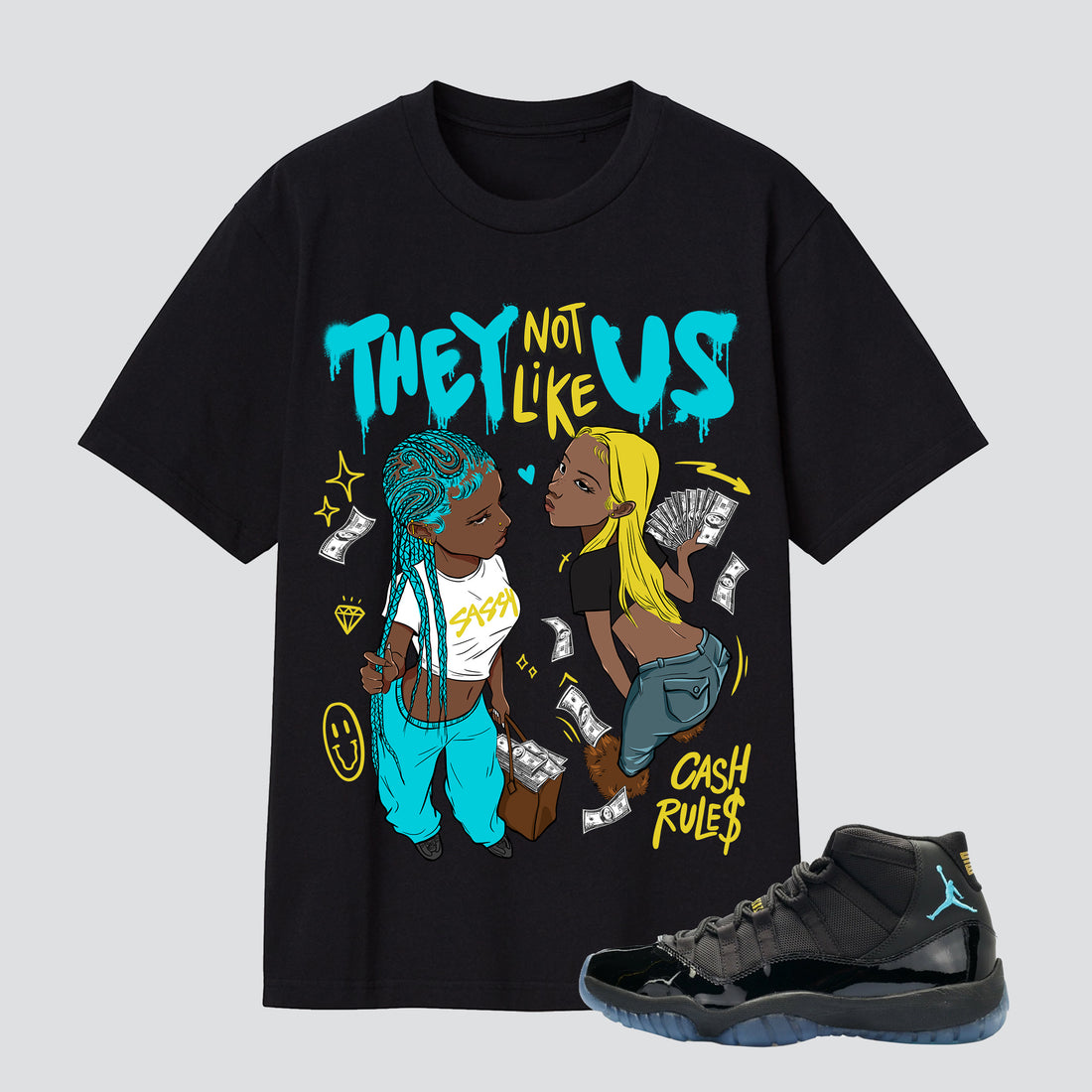 11s Gamma Blue They Not Like Us Premium T-shirt
