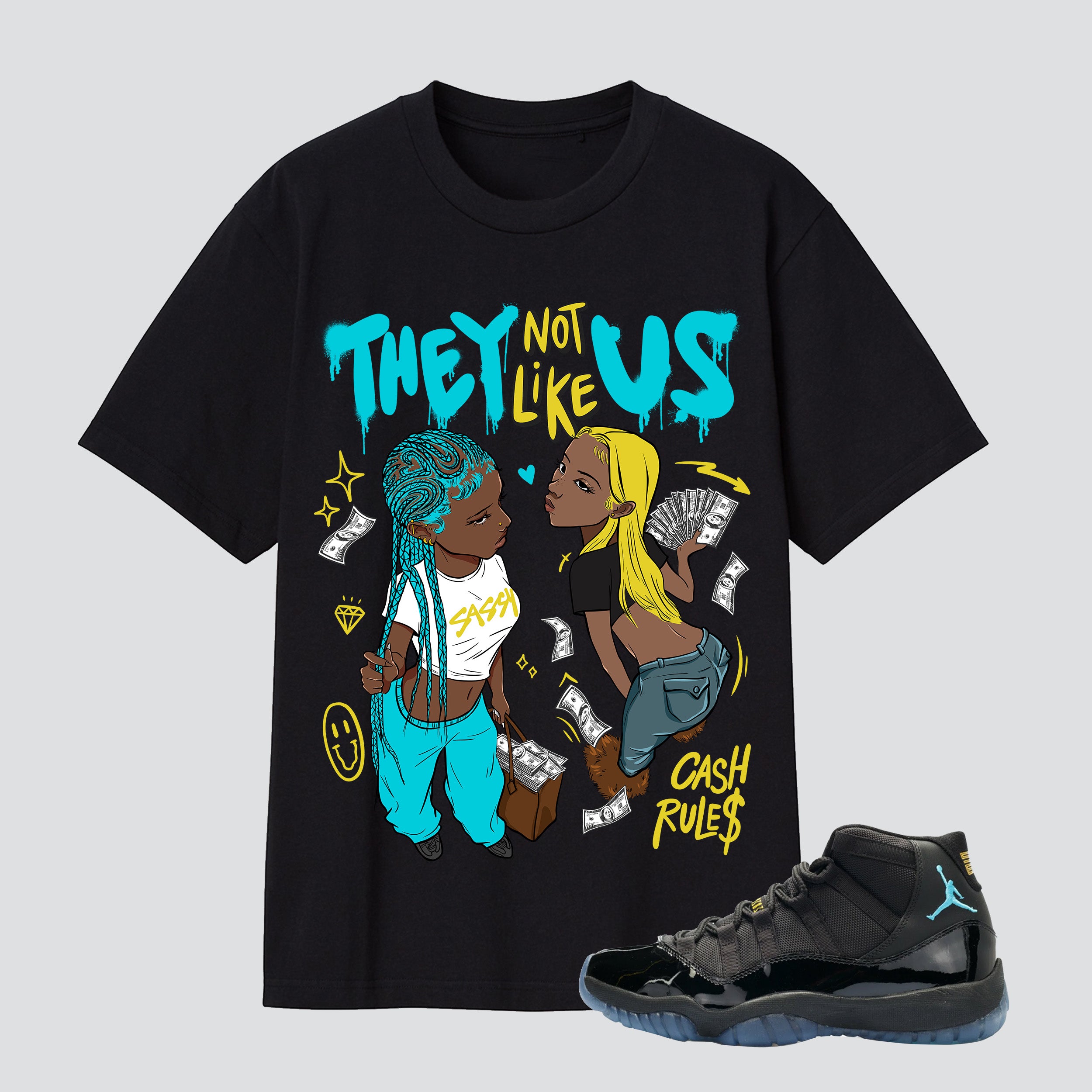 11s Gamma Blue They Not Like Us Premium T-shirt