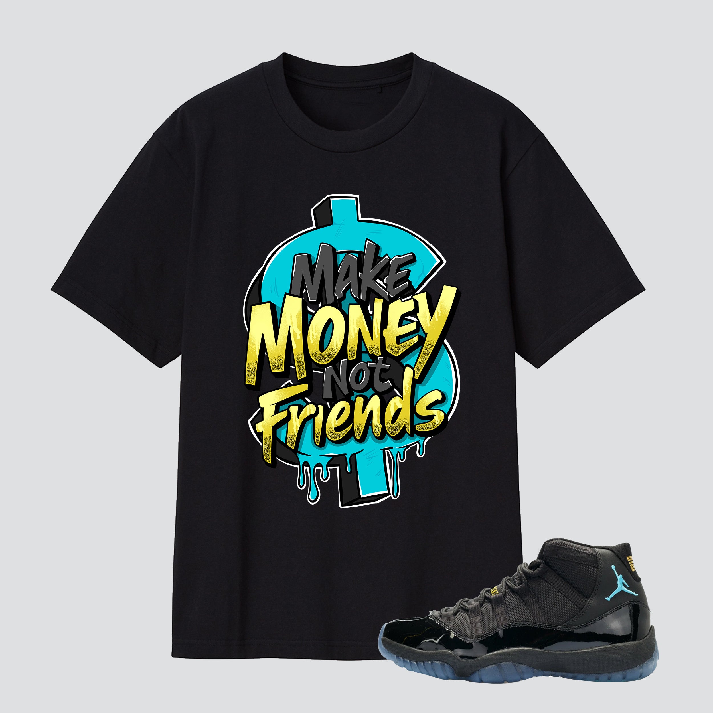 11s Gamma Blue Make Money Not Friends Premium T-shirt