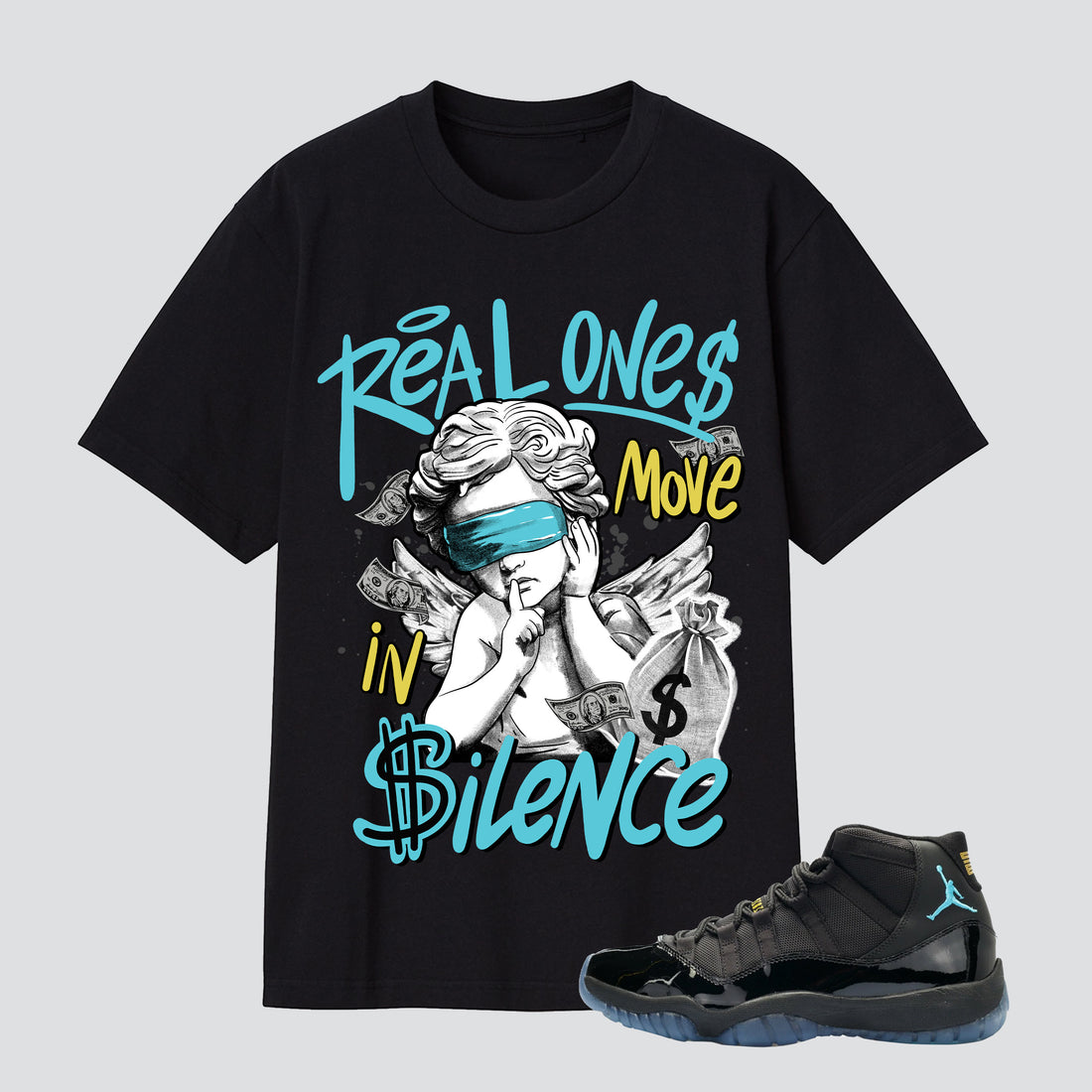 11s Gamma Blue Real One Move In Silence Premium T-shirt
