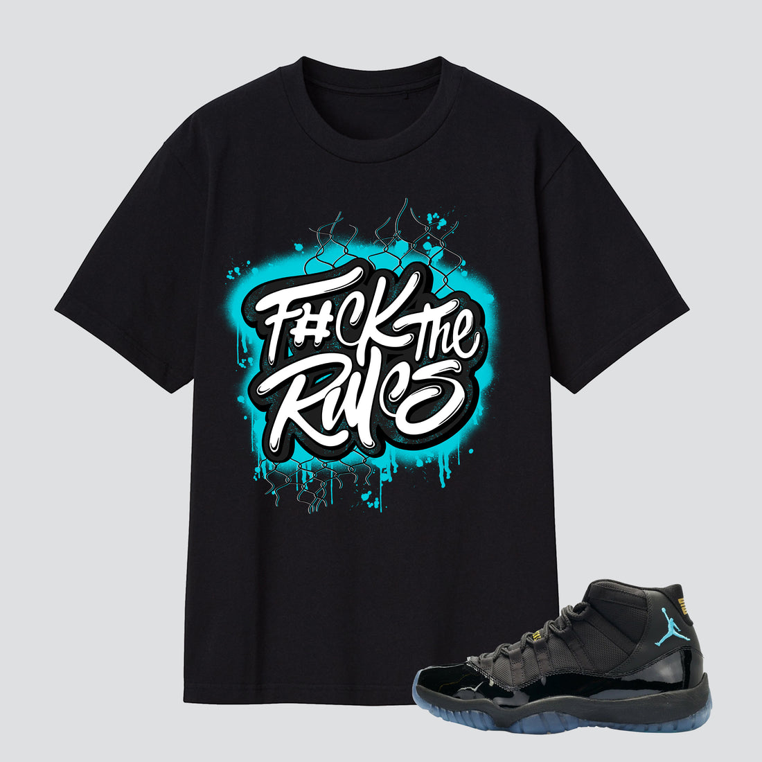 11s Gamma Blue F#ck The Rules Premium T-shirt