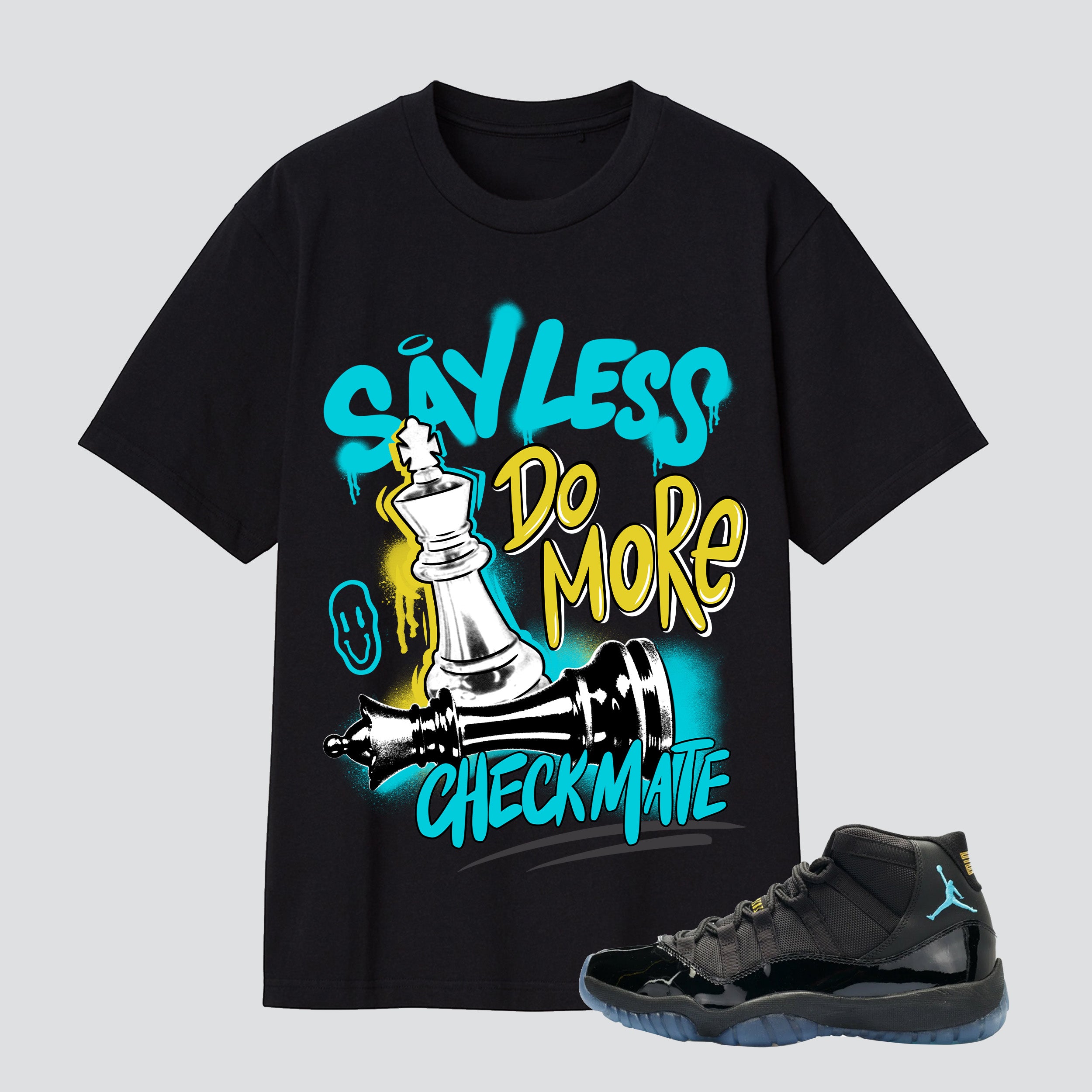 11s Gamma Blue Say Less Checkmate Premium T-shirt