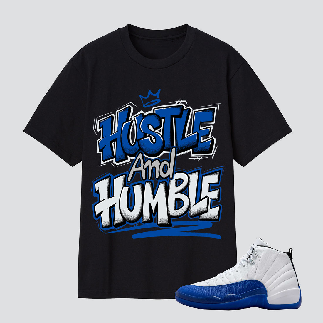 12 Blueberry Royal Hustle And Humble Premium T-shirt