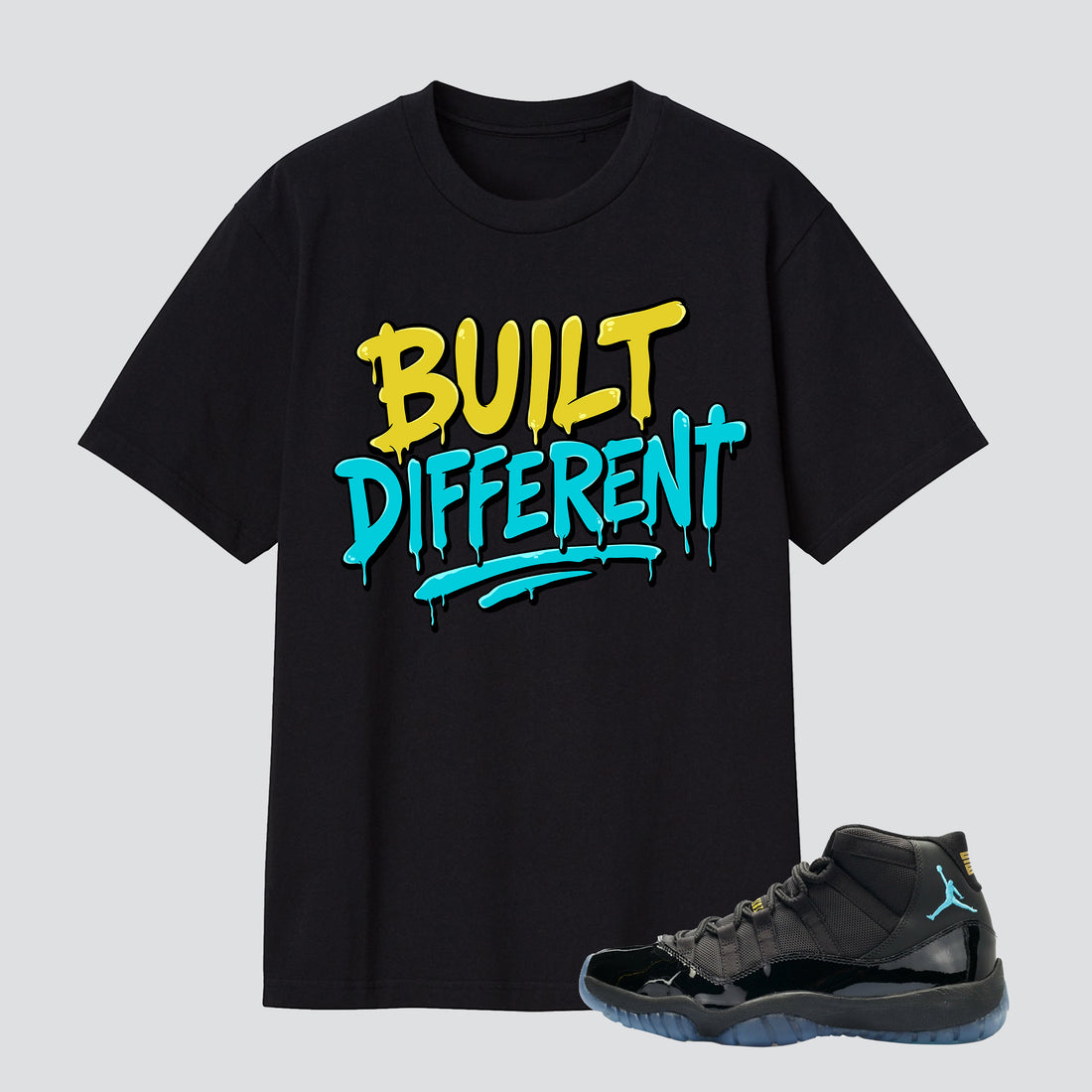 11s Gamma Blue Built Different Premium T-shirt