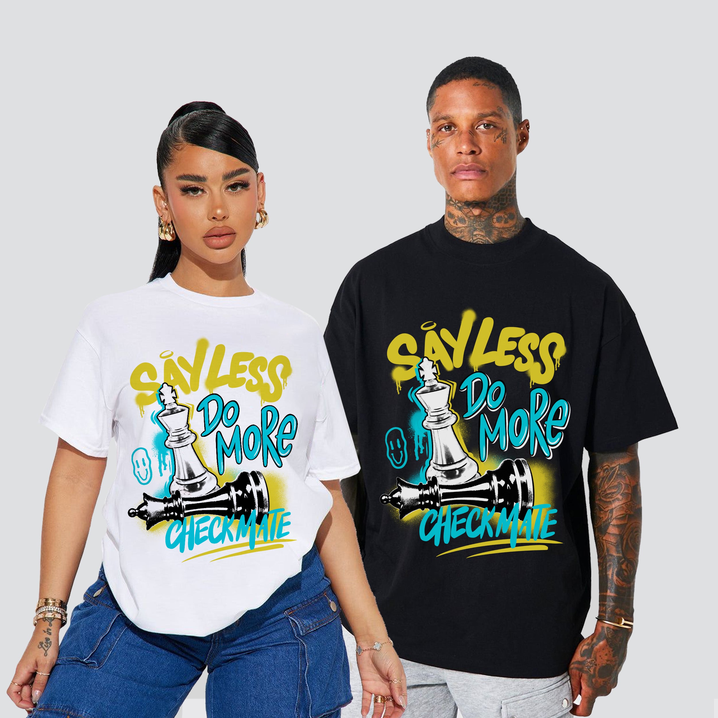 11s Gamma Blue Say Less Checkmate Premium T-shirt