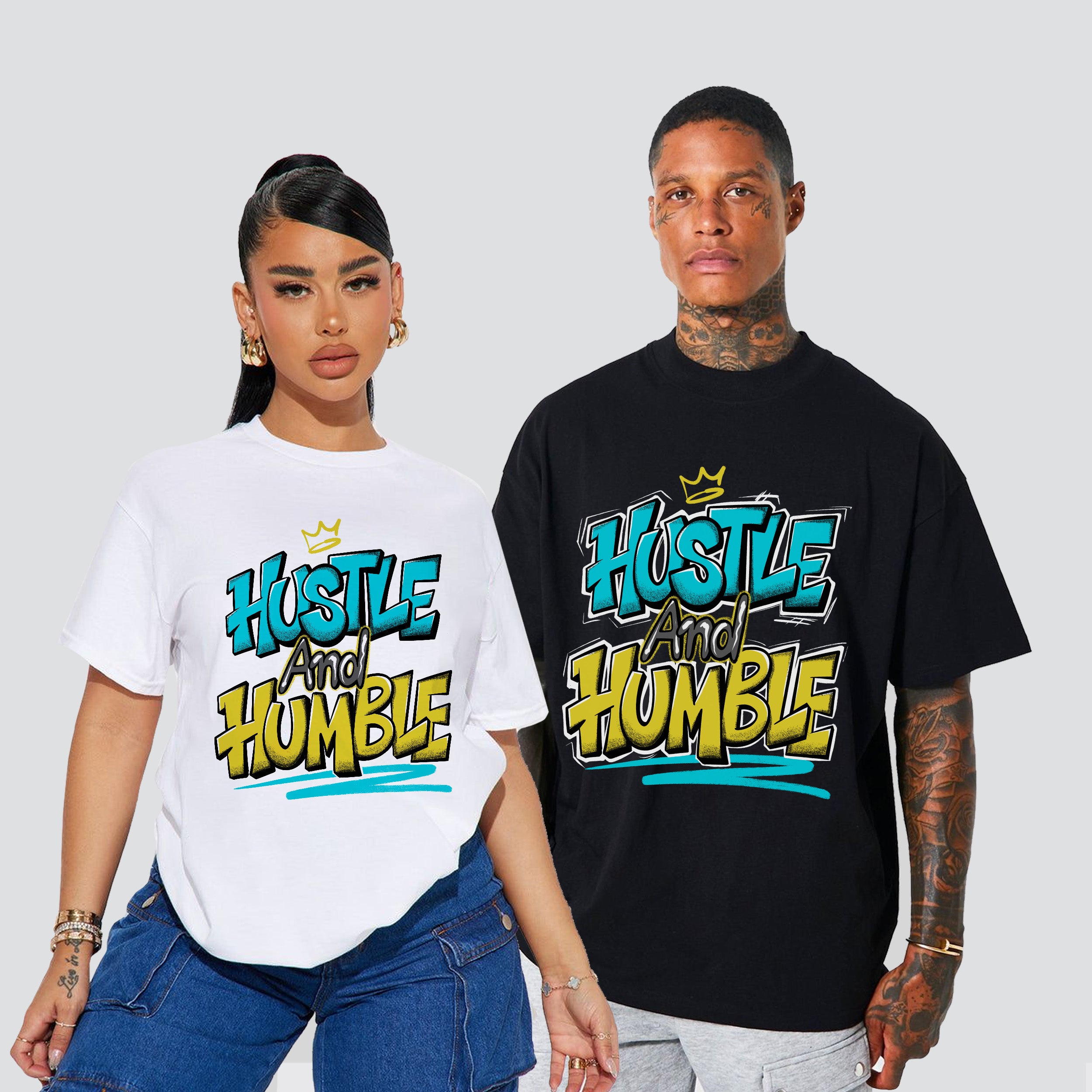 11s Gamma Blue Hustle And Humble Premium T-shirt