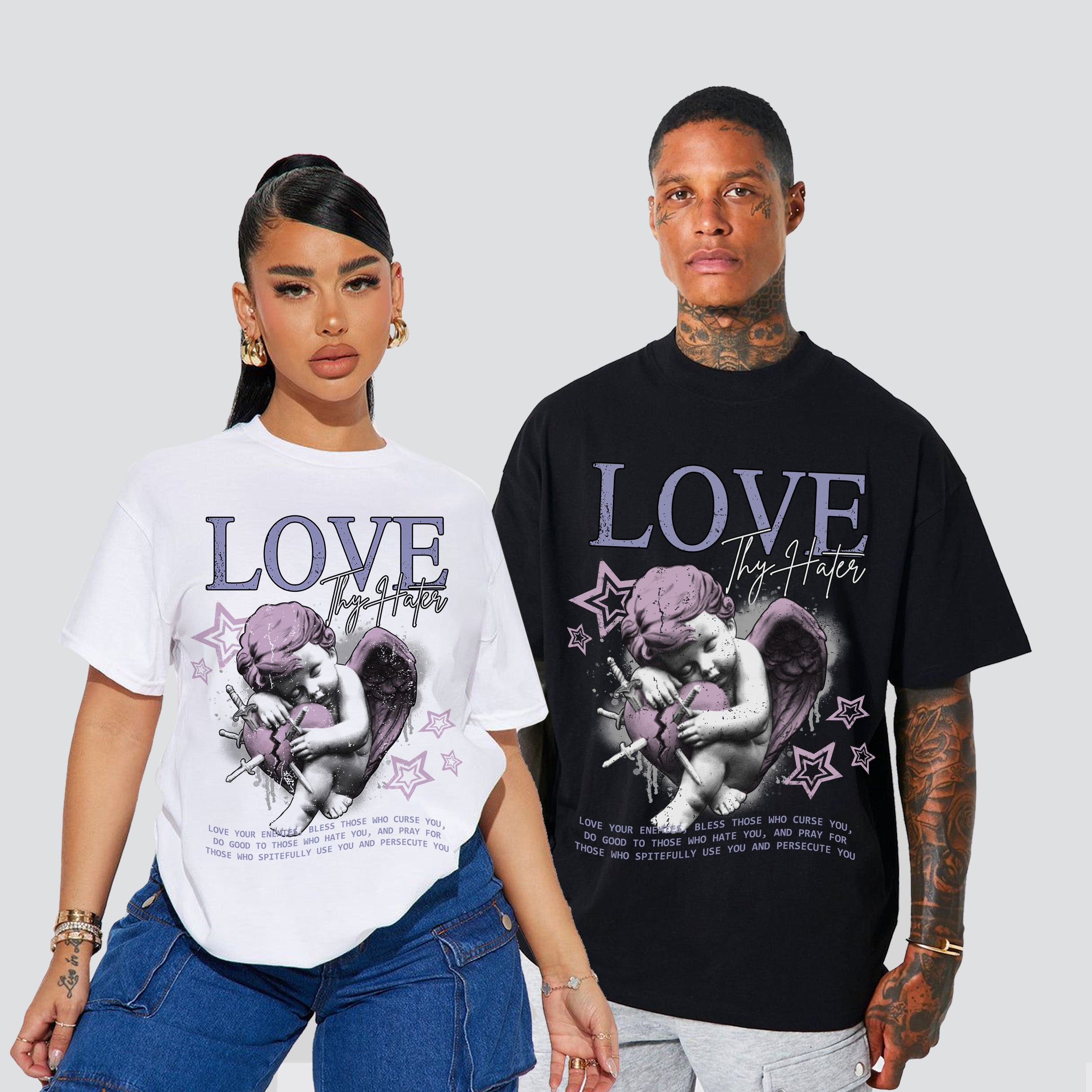 1s White Indigo Haze Love Thy Hater Premium T-shirt
