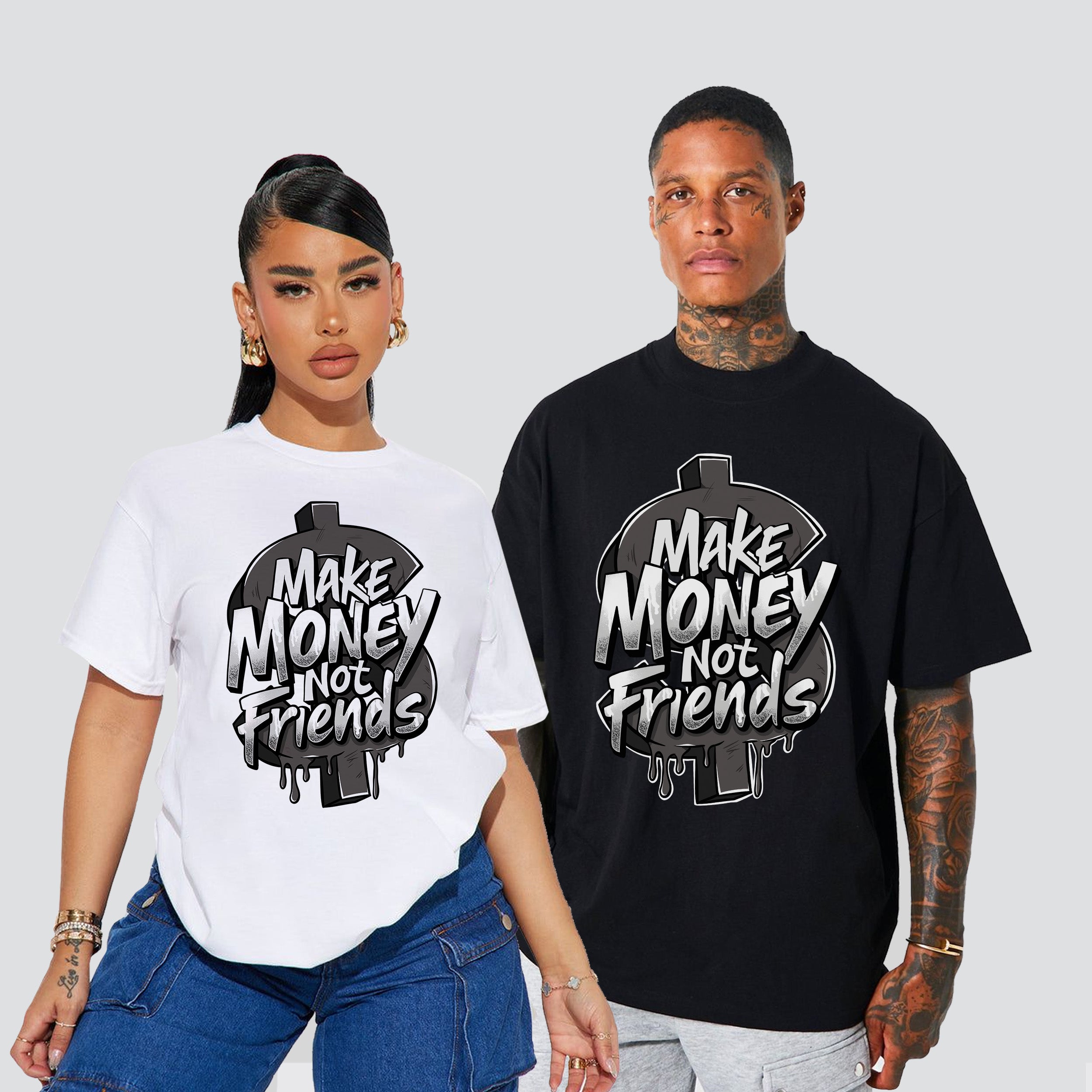 10s Shadow Make Money Not Friends Premium T-shirt