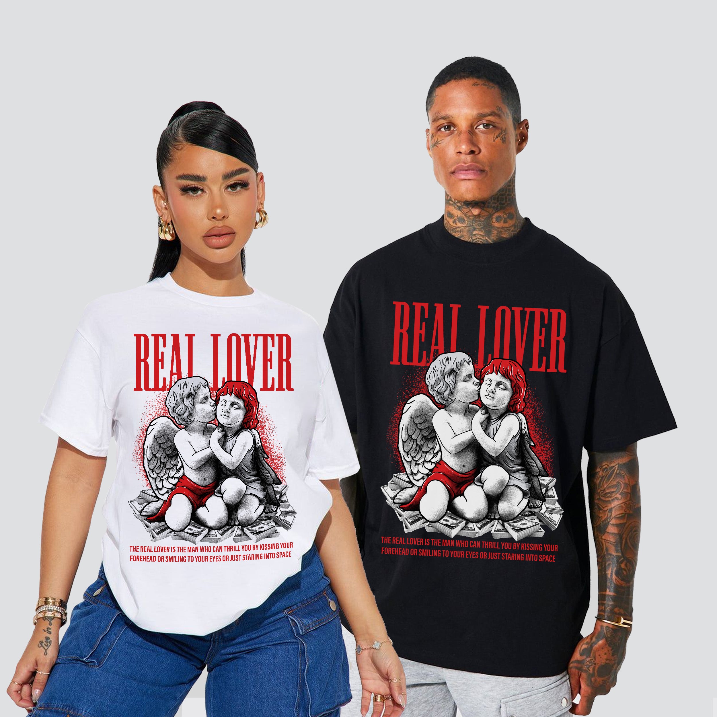 5 Retro Fire Red Black Real Lover Premium T-shirt
