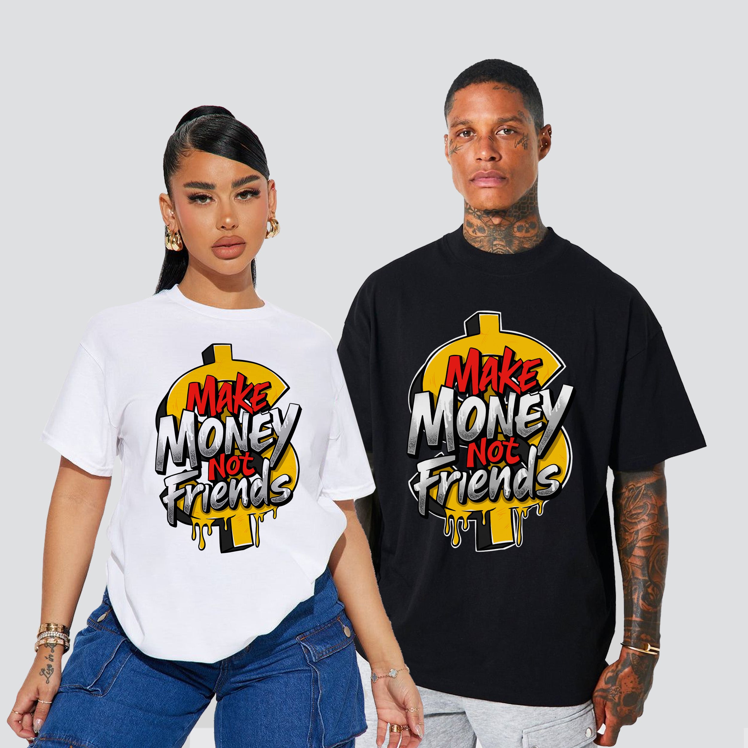 AJ 12 Taxi 2025 Make Money Not Friends Premium T-shirt