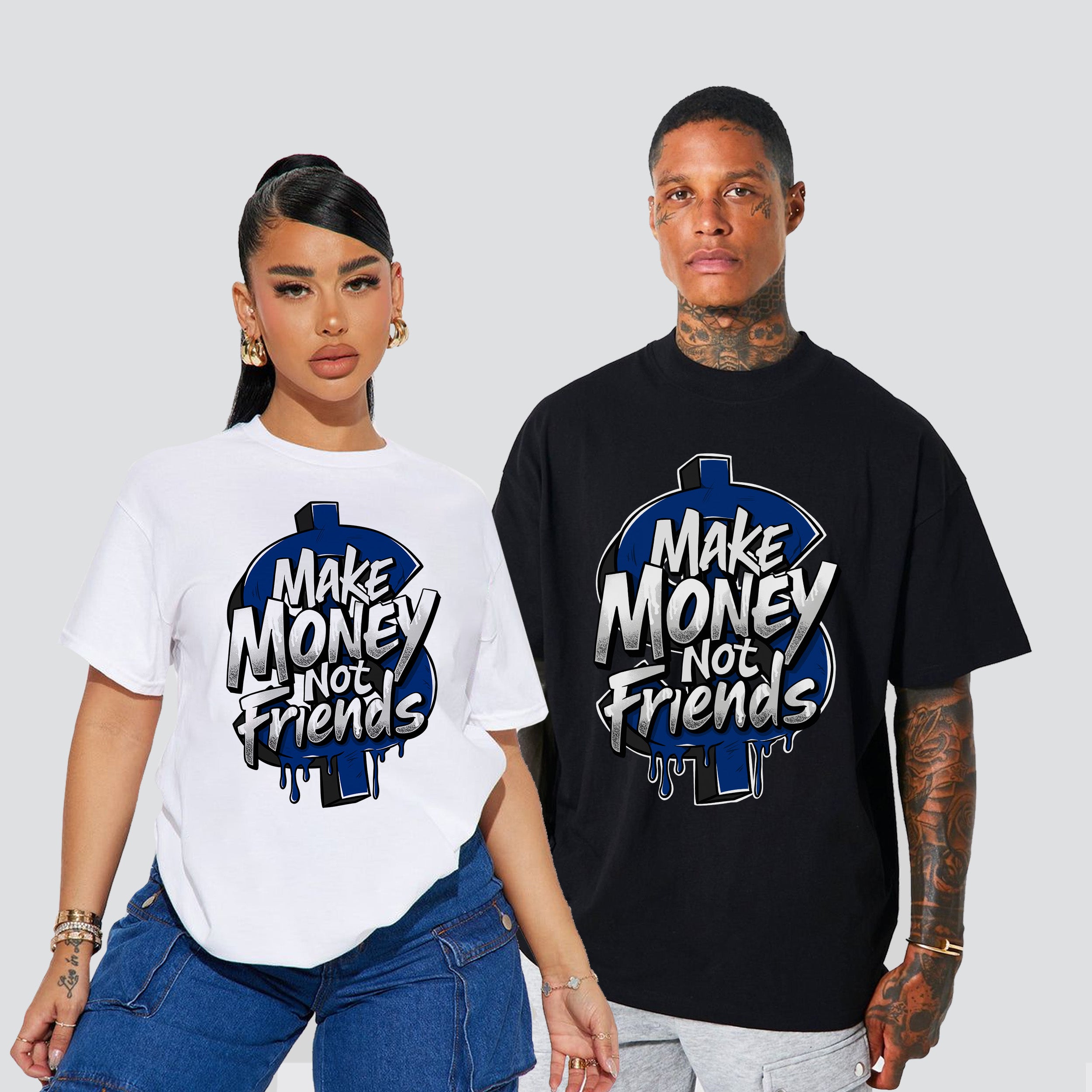 12 Blueberry Royal Make Money Not Friends Premium T-shirt