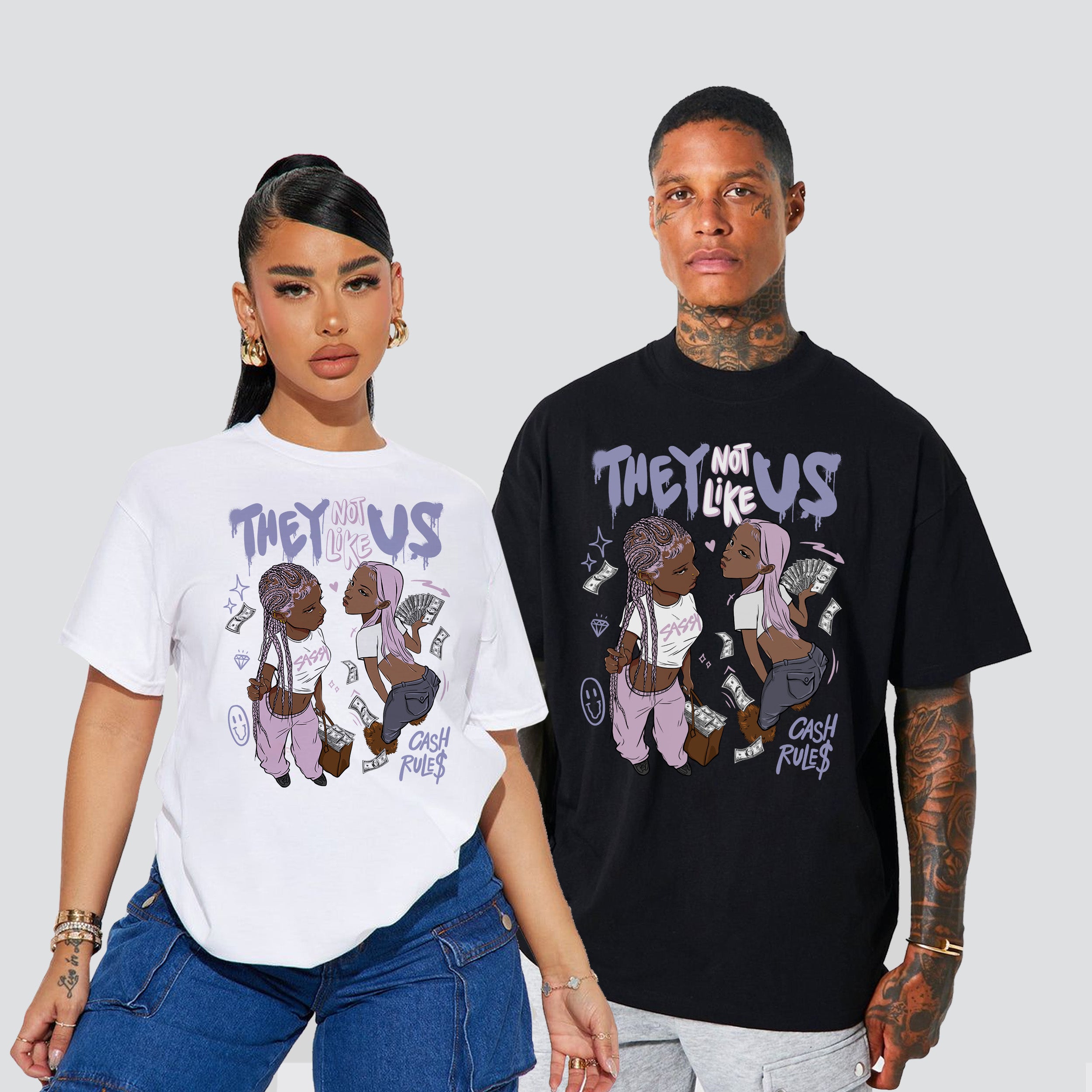 1s White Indigo Haze They Not Like Us Premium T-shirt