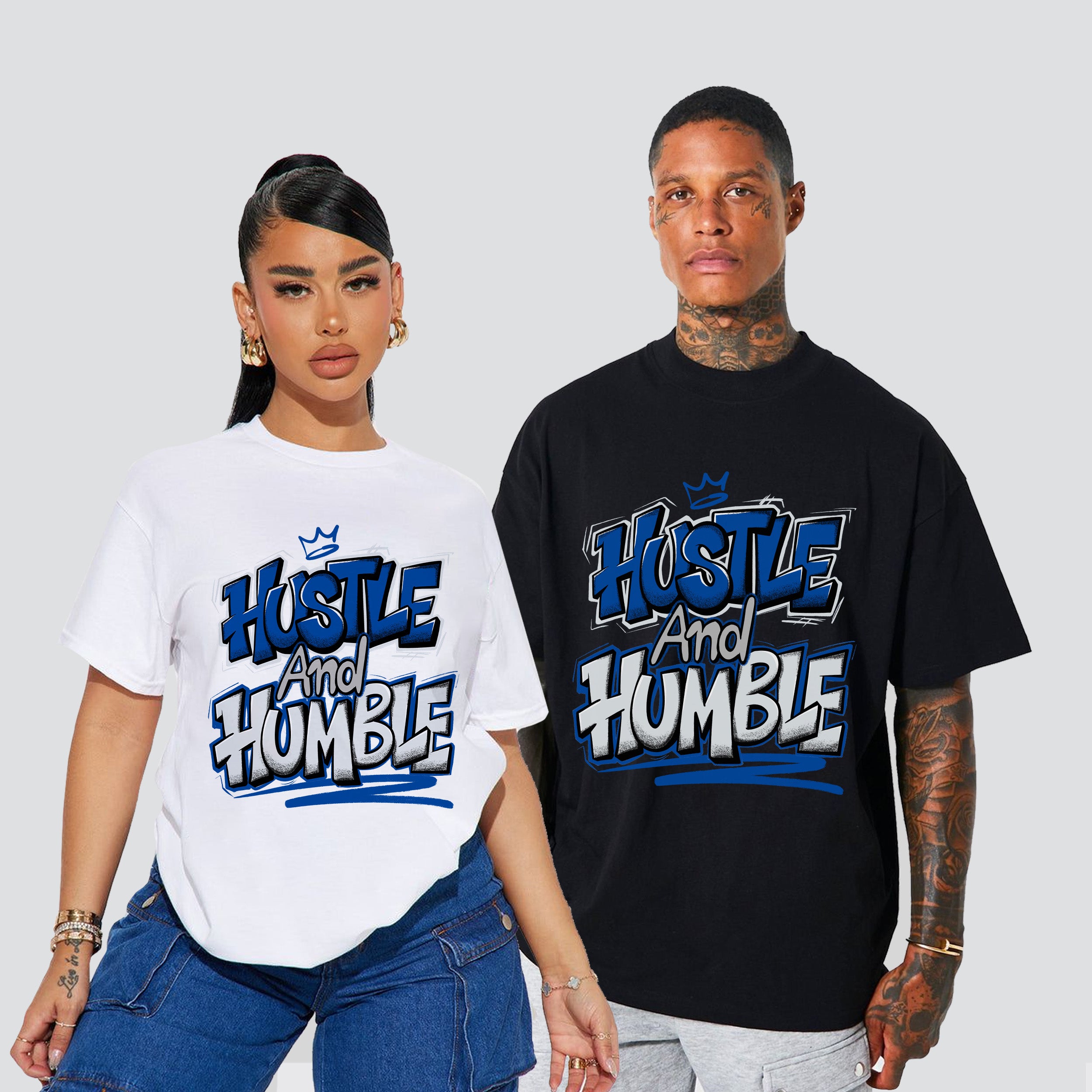 12 Blueberry Royal Hustle And Humble Premium T-shirt