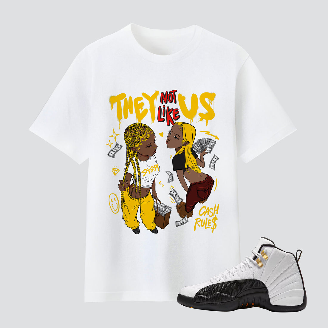 AJ 12 Taxi 2025 They Not Like Us Premium T-shirt