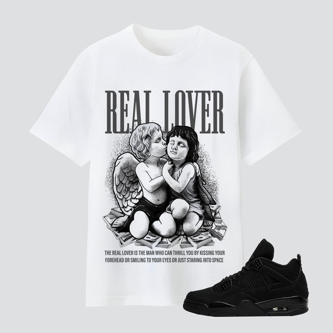 4 Retro Black Cat Real Lover Premium T-shirt