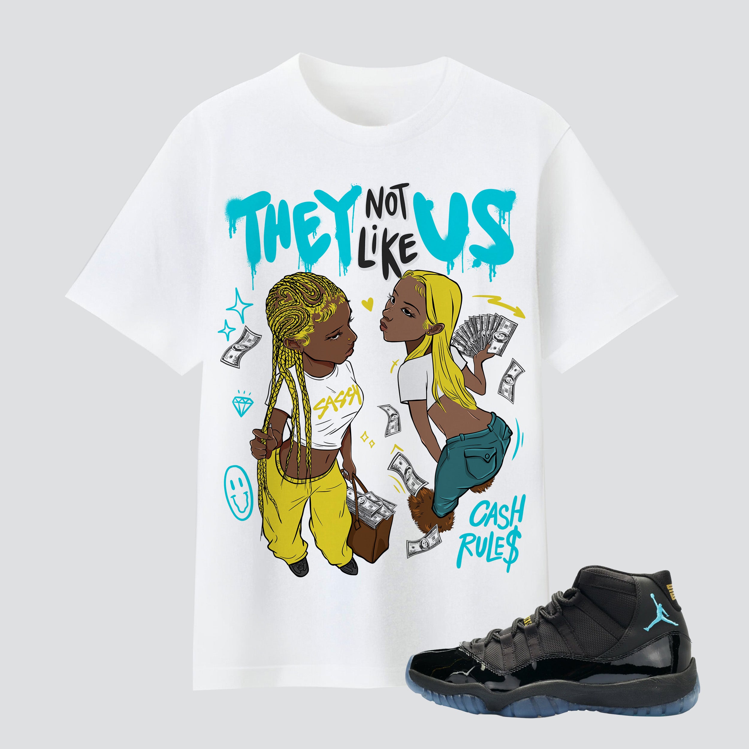 11s Gamma Blue They Not Like Us Premium T-shirt