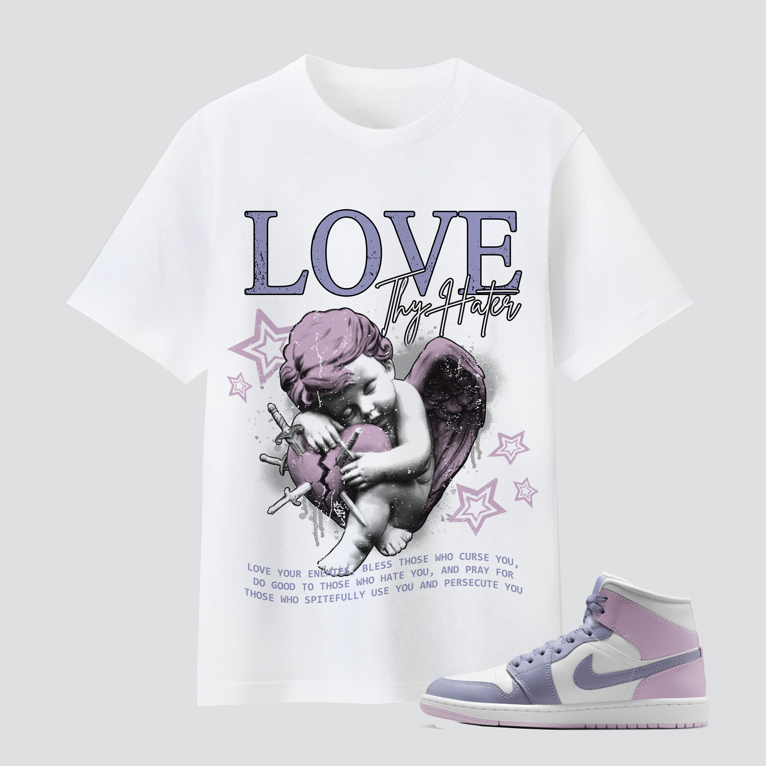 1s White Indigo Haze Love Thy Hater Premium T-shirt