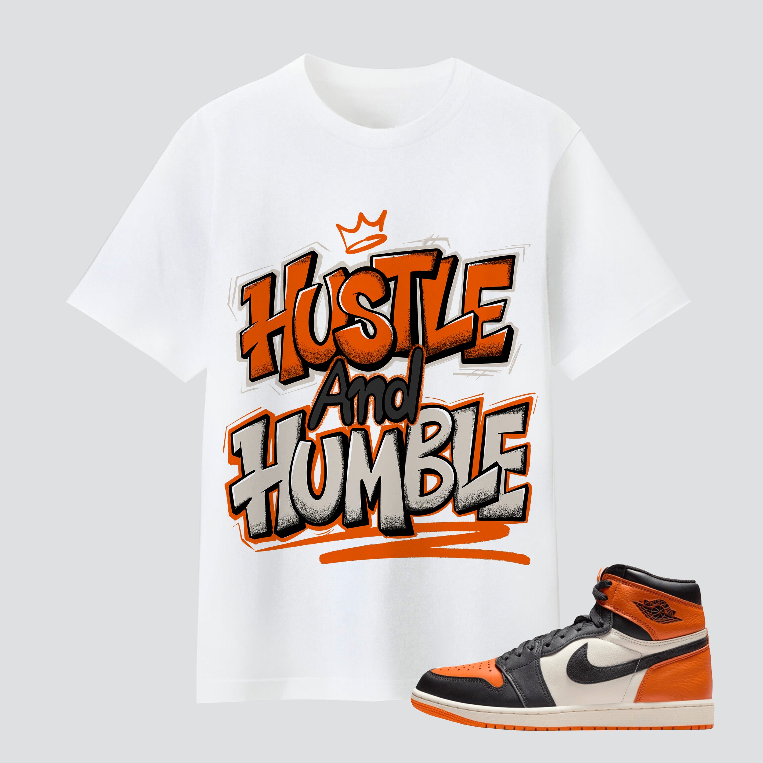 1 Retro High OG Shattered Backboard Hustle And Humble Premium T-shirt