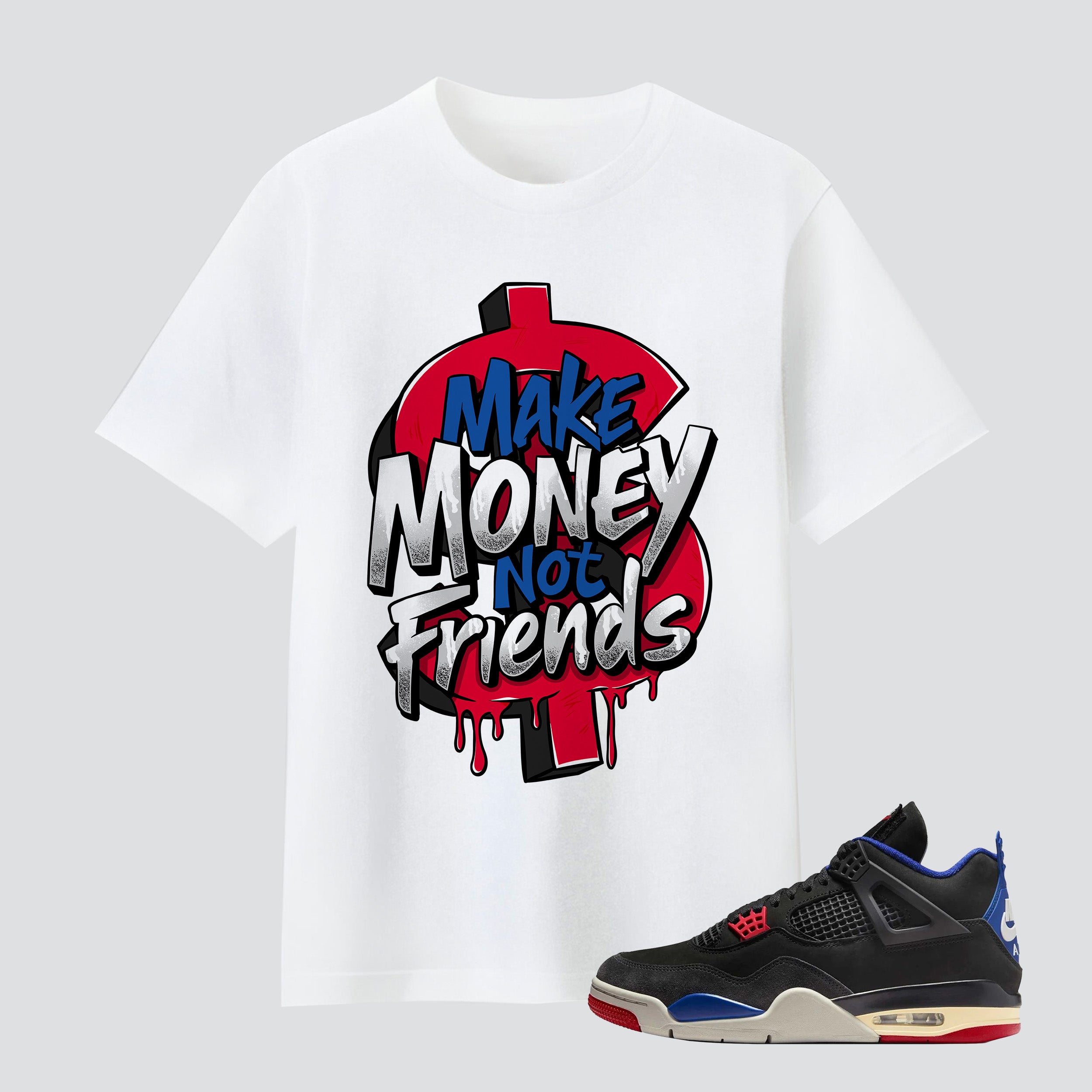 4 Retro Rare Air Make Money Not Friends Premium T-shirt