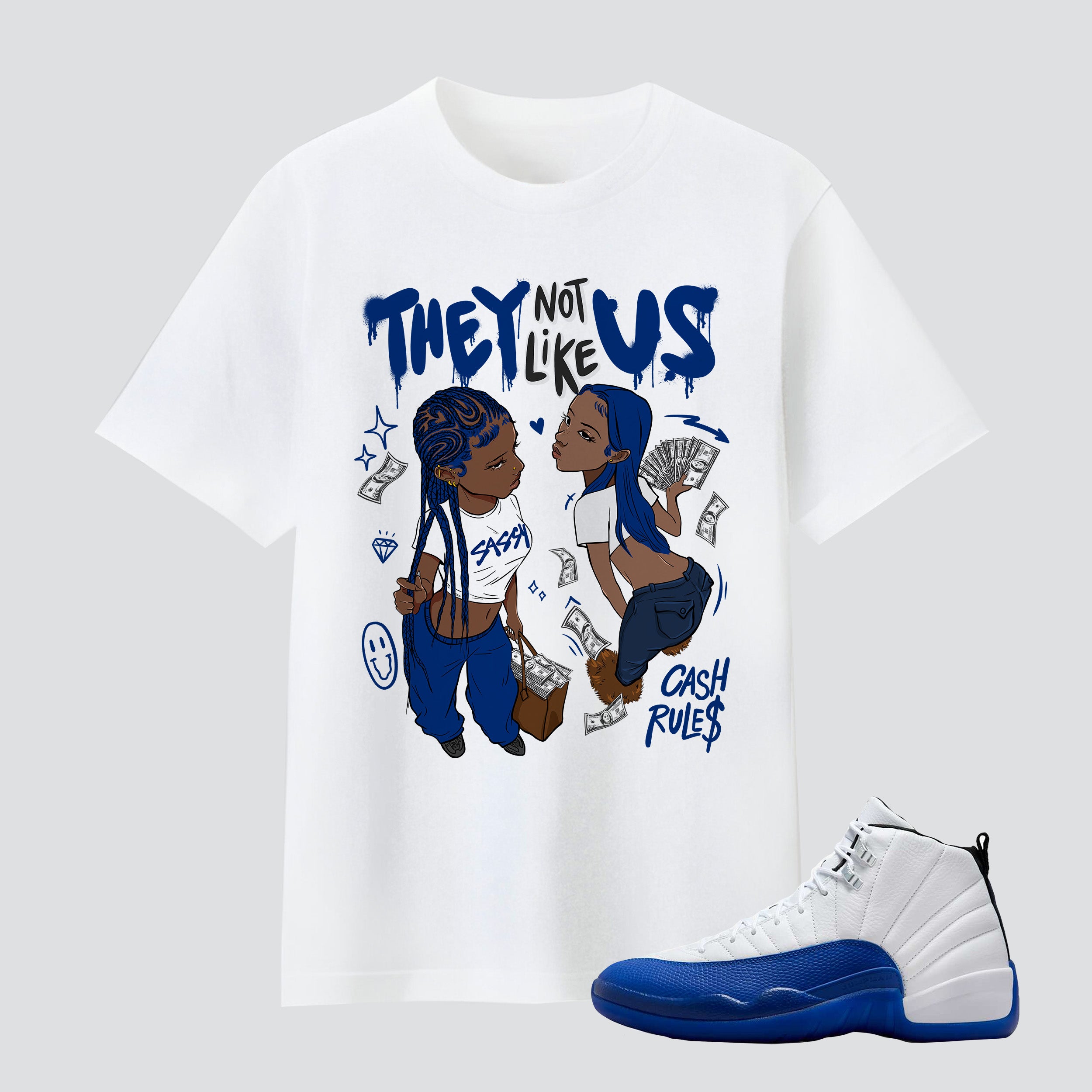 12 Blueberry Royal They Not Like Us Premium T-shirt