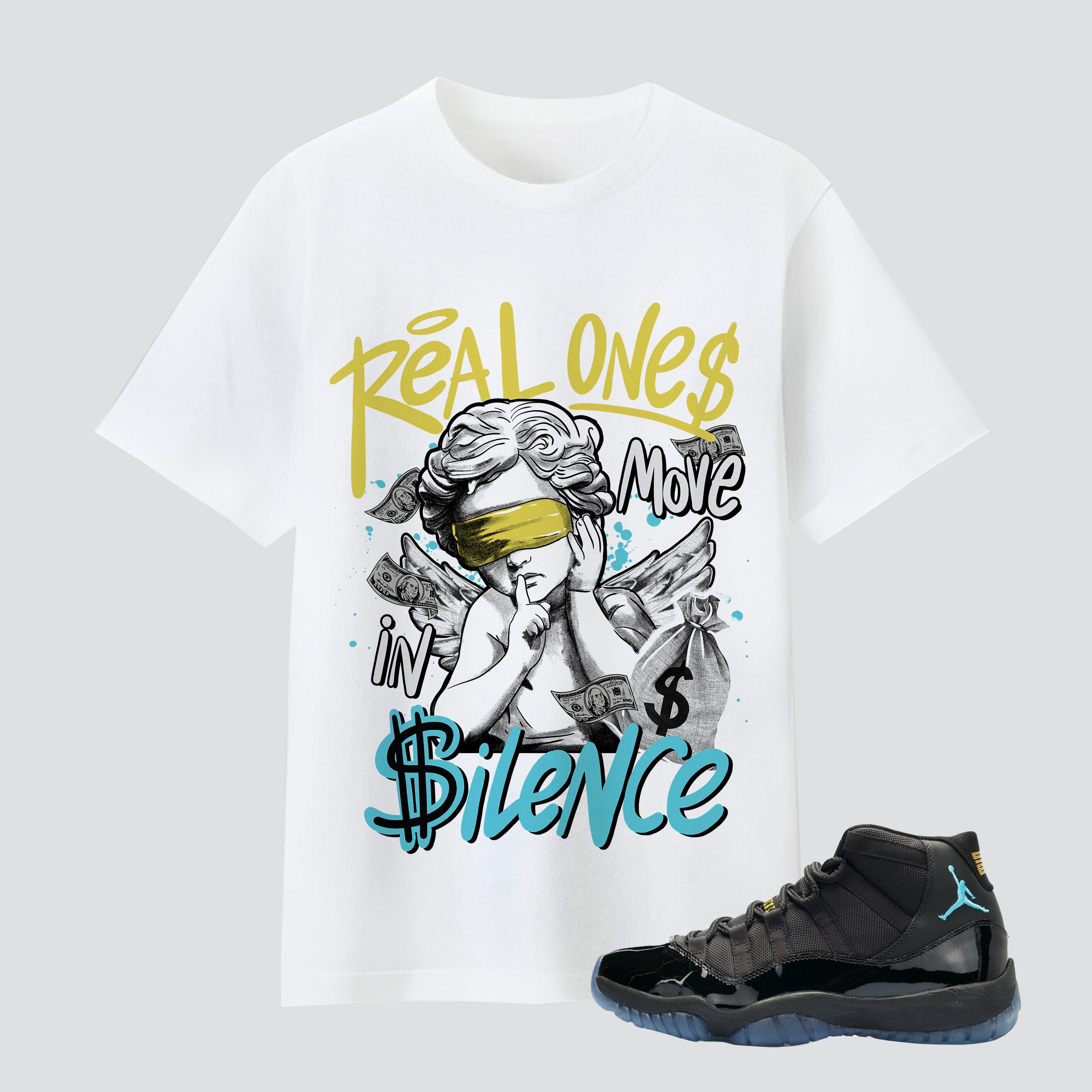 11s Gamma Blue Real One Move In Silence Premium T-shirt