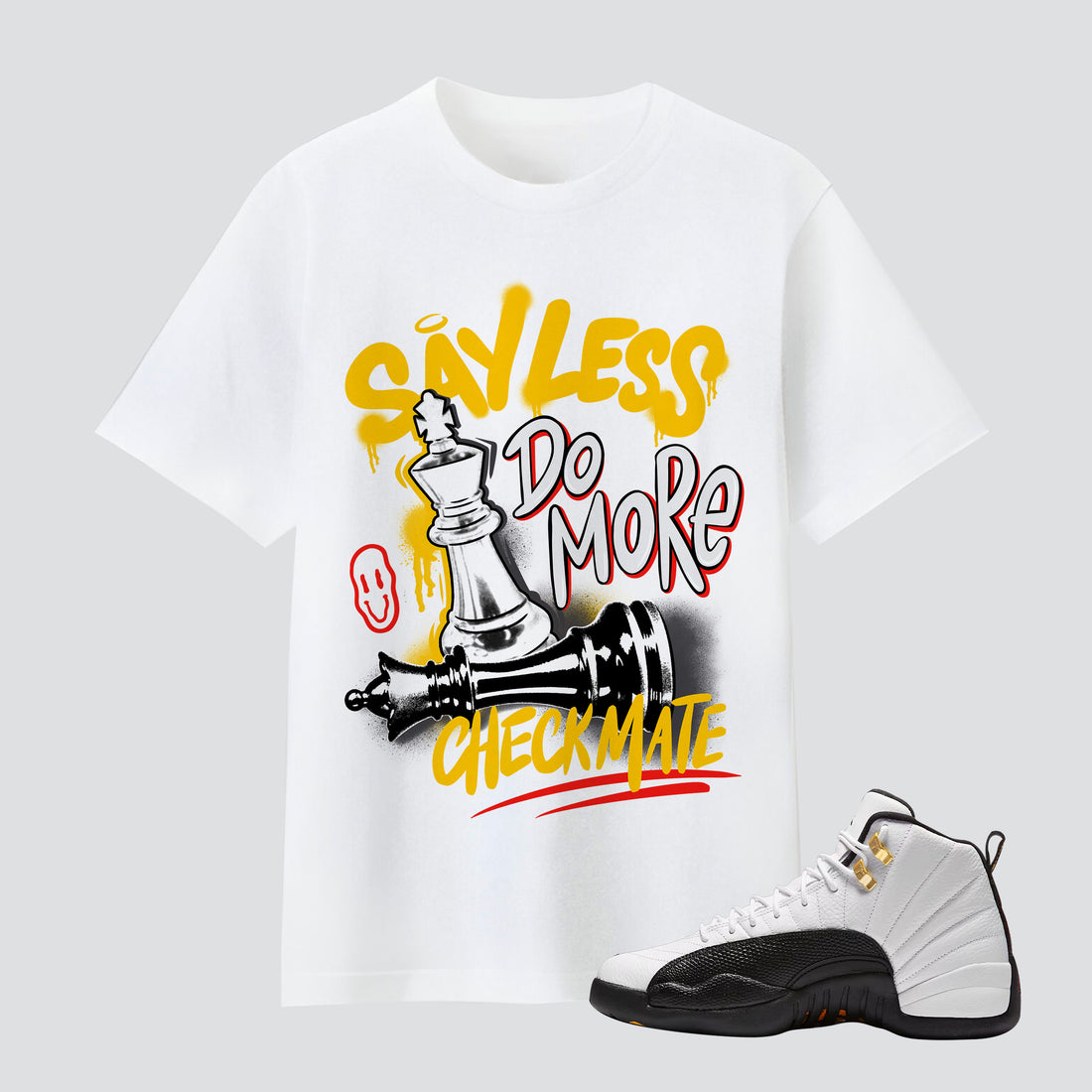 AJ 12 Taxi 2025 Say Less Checkmate Premium T-shirt