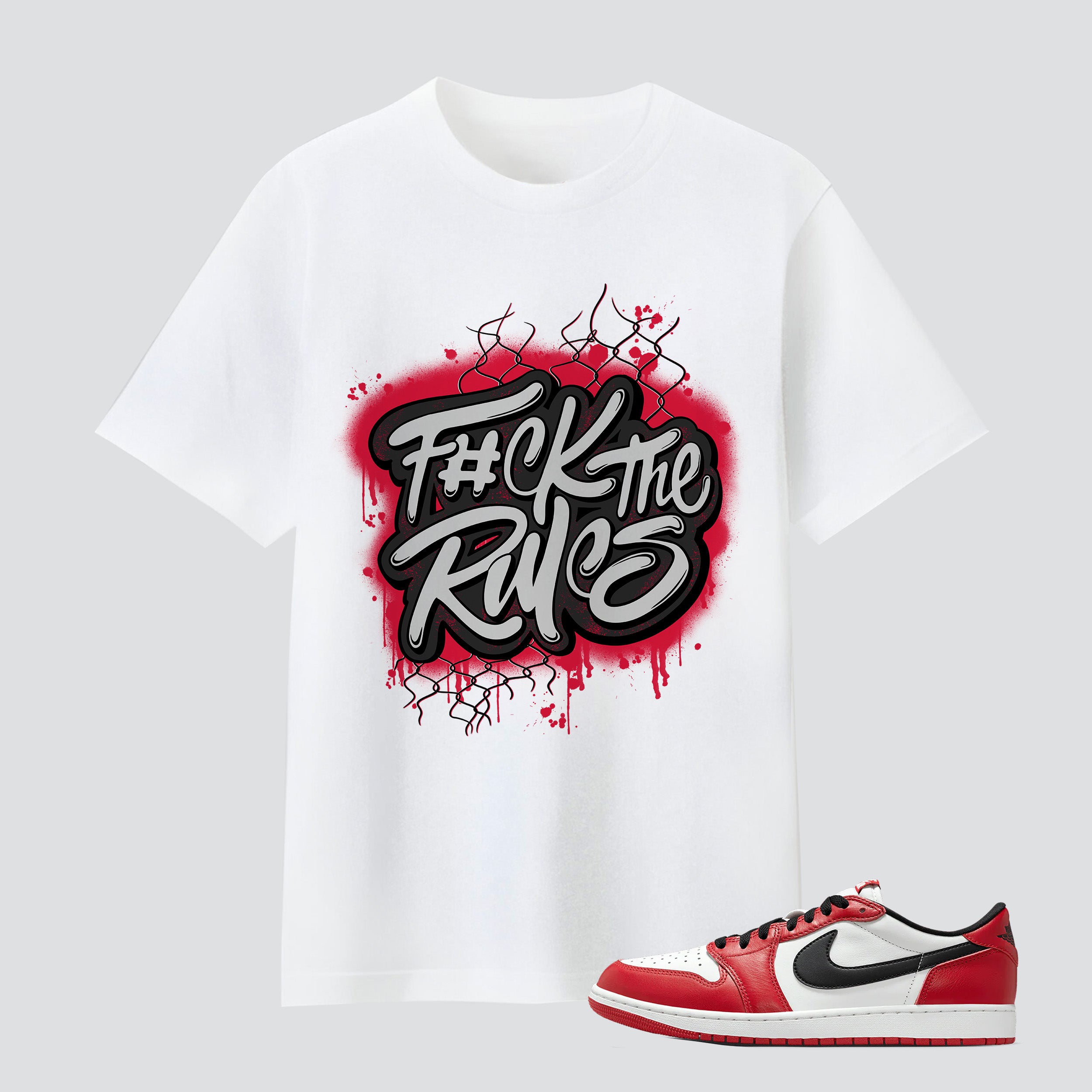 1 Retro Low OG Chicago F#ck The Rules Premium T-shirt