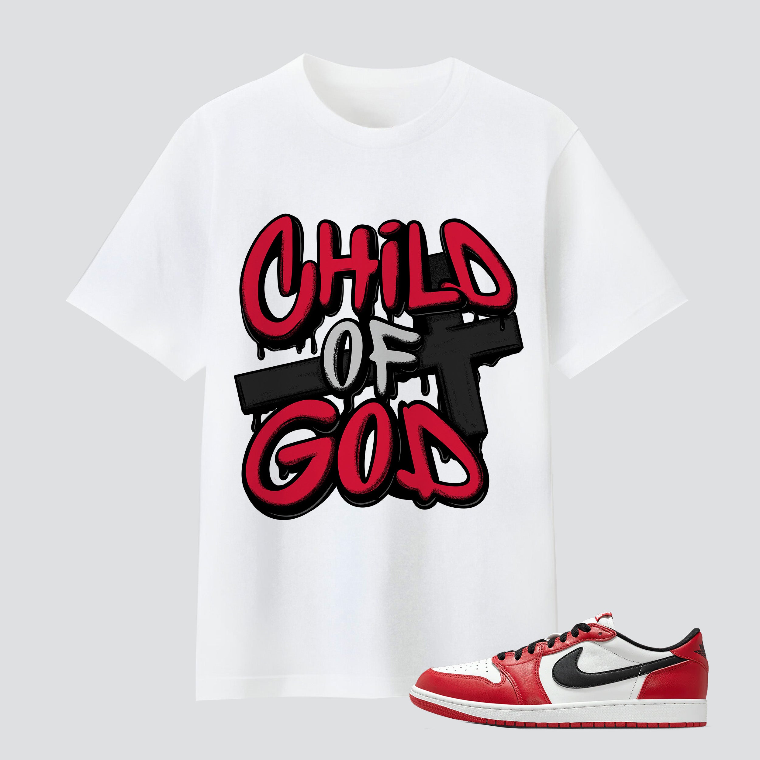 1 Retro Low OG Chicago Child Of God Premium T-shirt