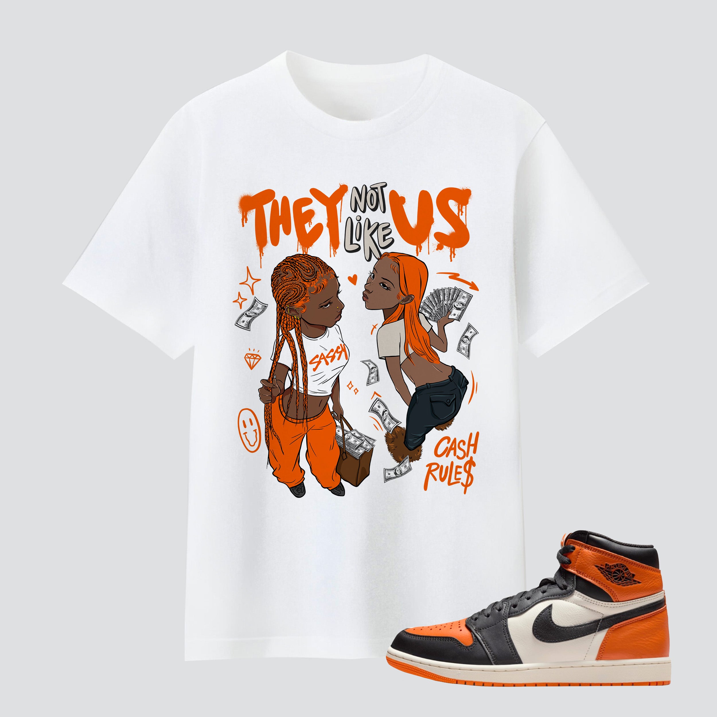 1 Retro High OG Shattered Backboard They Not Like Us Premium T-shirt