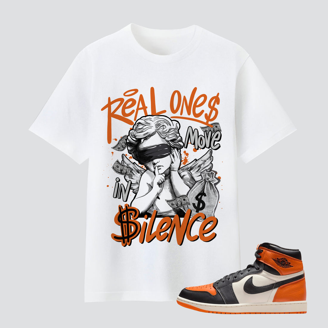 1 Retro High OG Shattered Backboard Real One Move In Silence Premium T-shirt