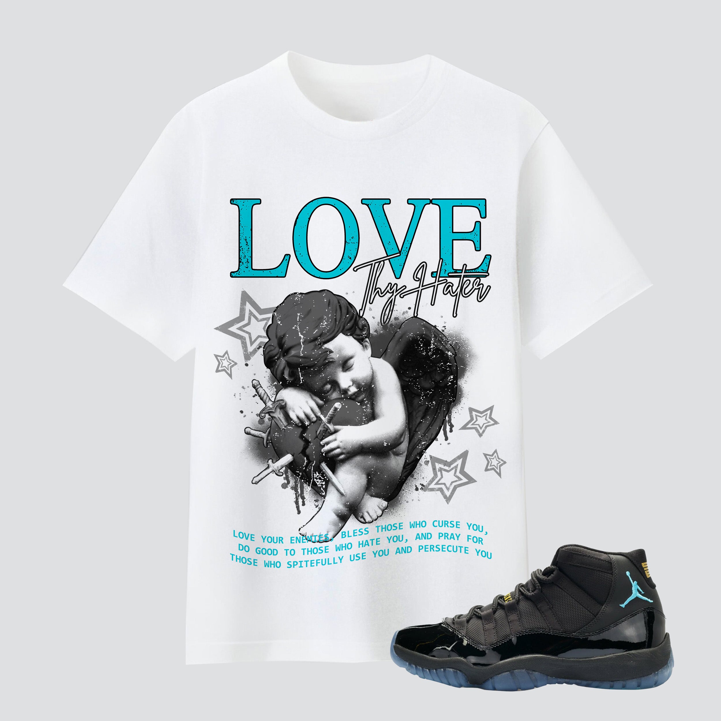 11s Gamma Blue Love Thy Hater Premium T-shirt