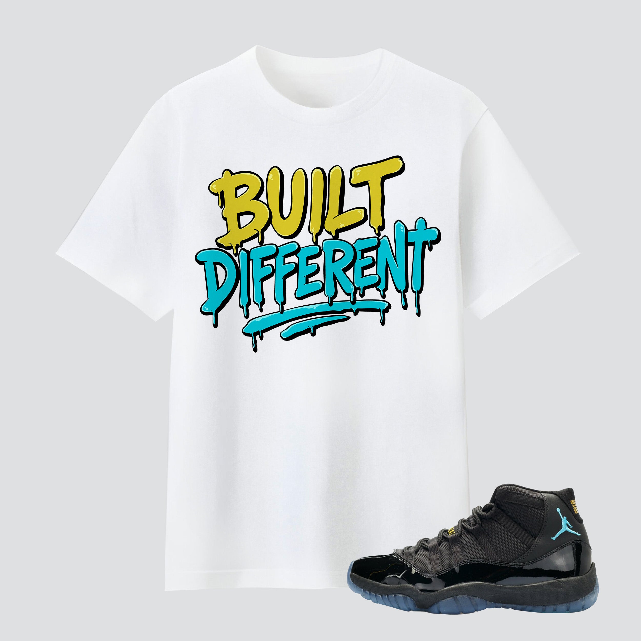 11s Gamma Blue Built Different Premium T-shirt
