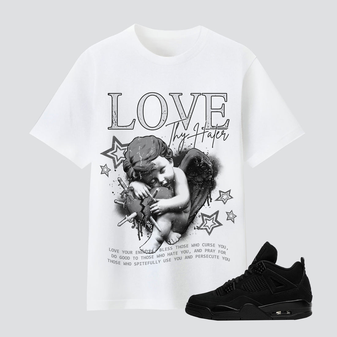 4 Retro Black Cat Love Thy Hater Premium T-shirt