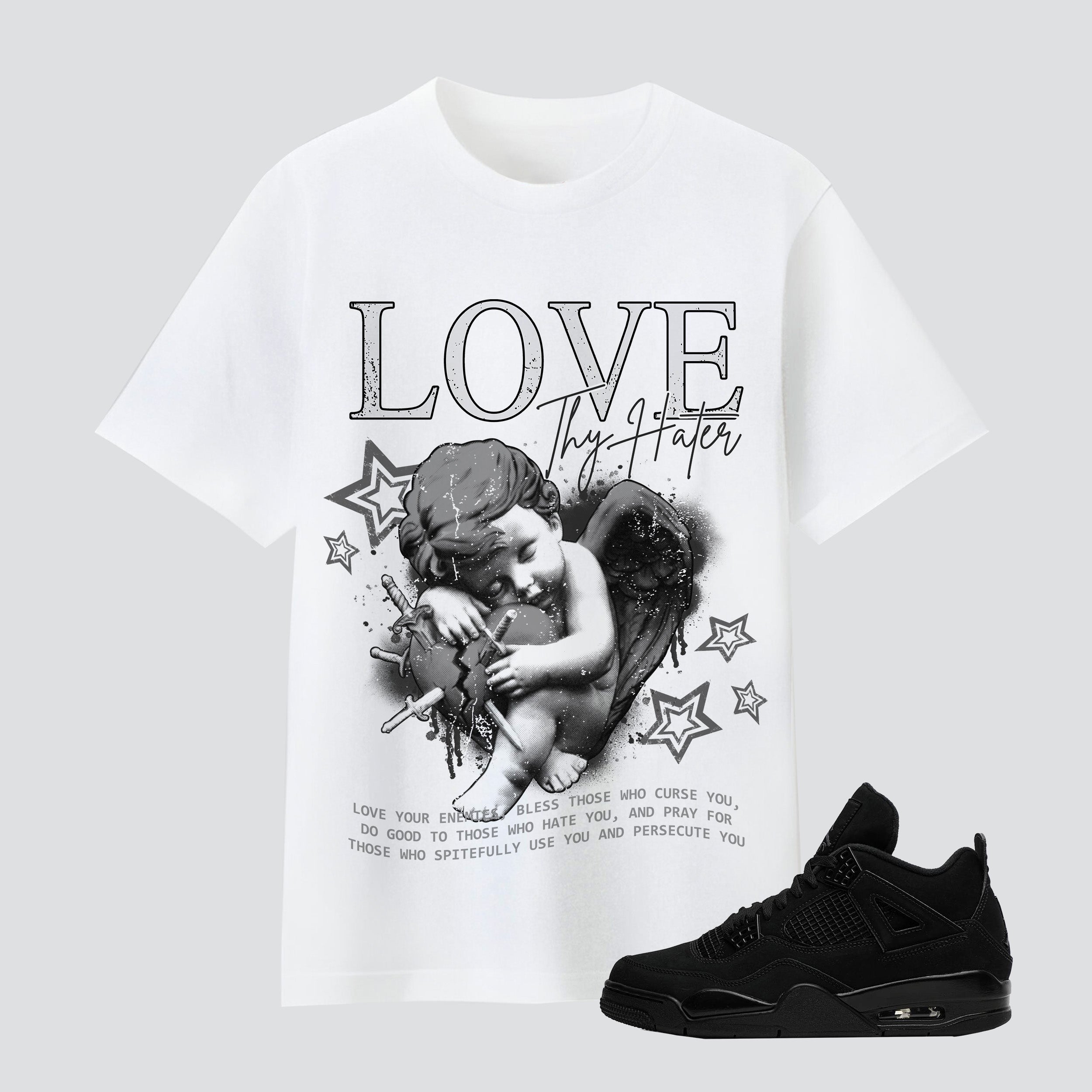 4 Retro Black Cat Love Thy Hater Premium T-shirt